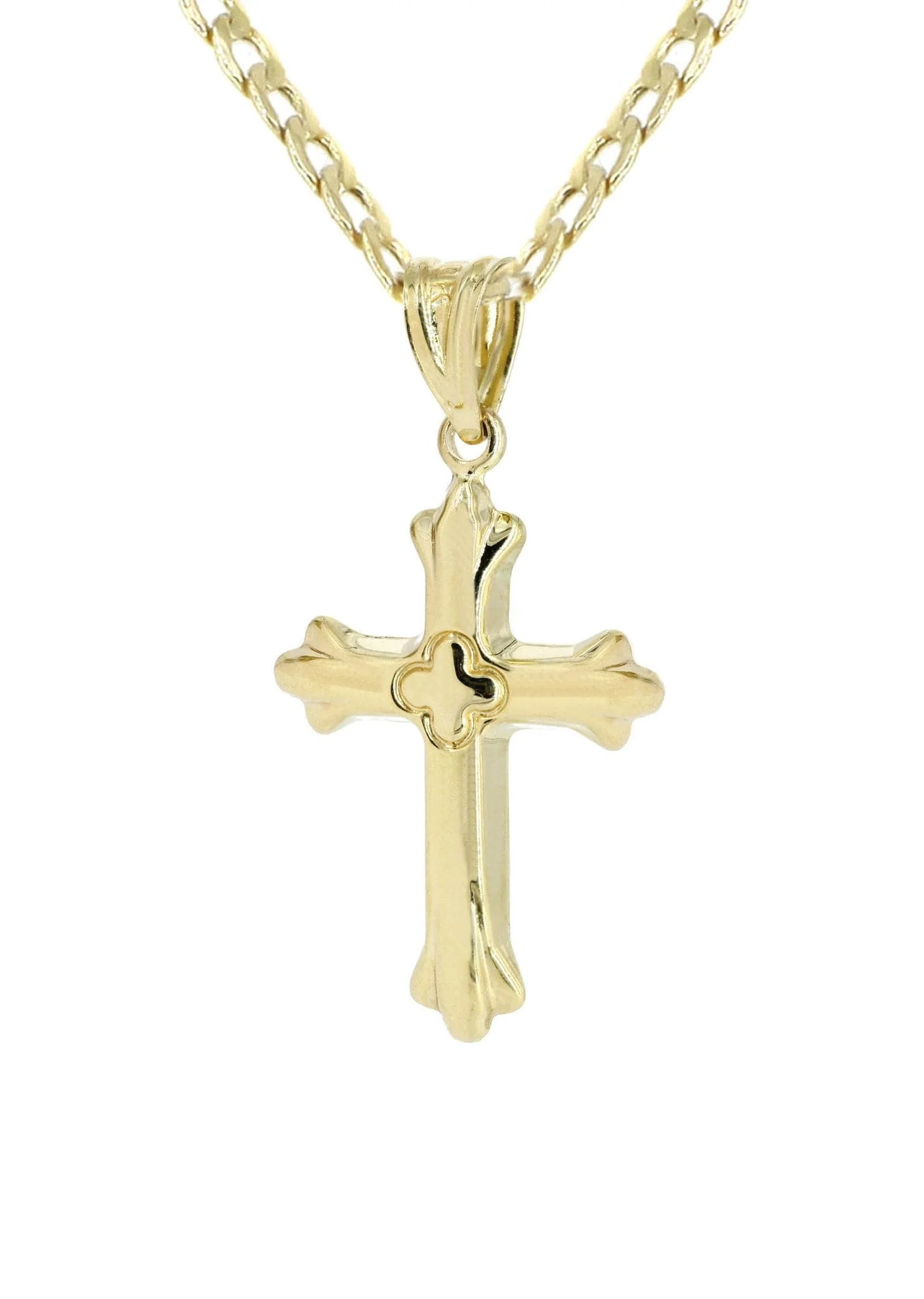10K Gold Cross  Necklace For Men | 5.81 Grams - Image 3