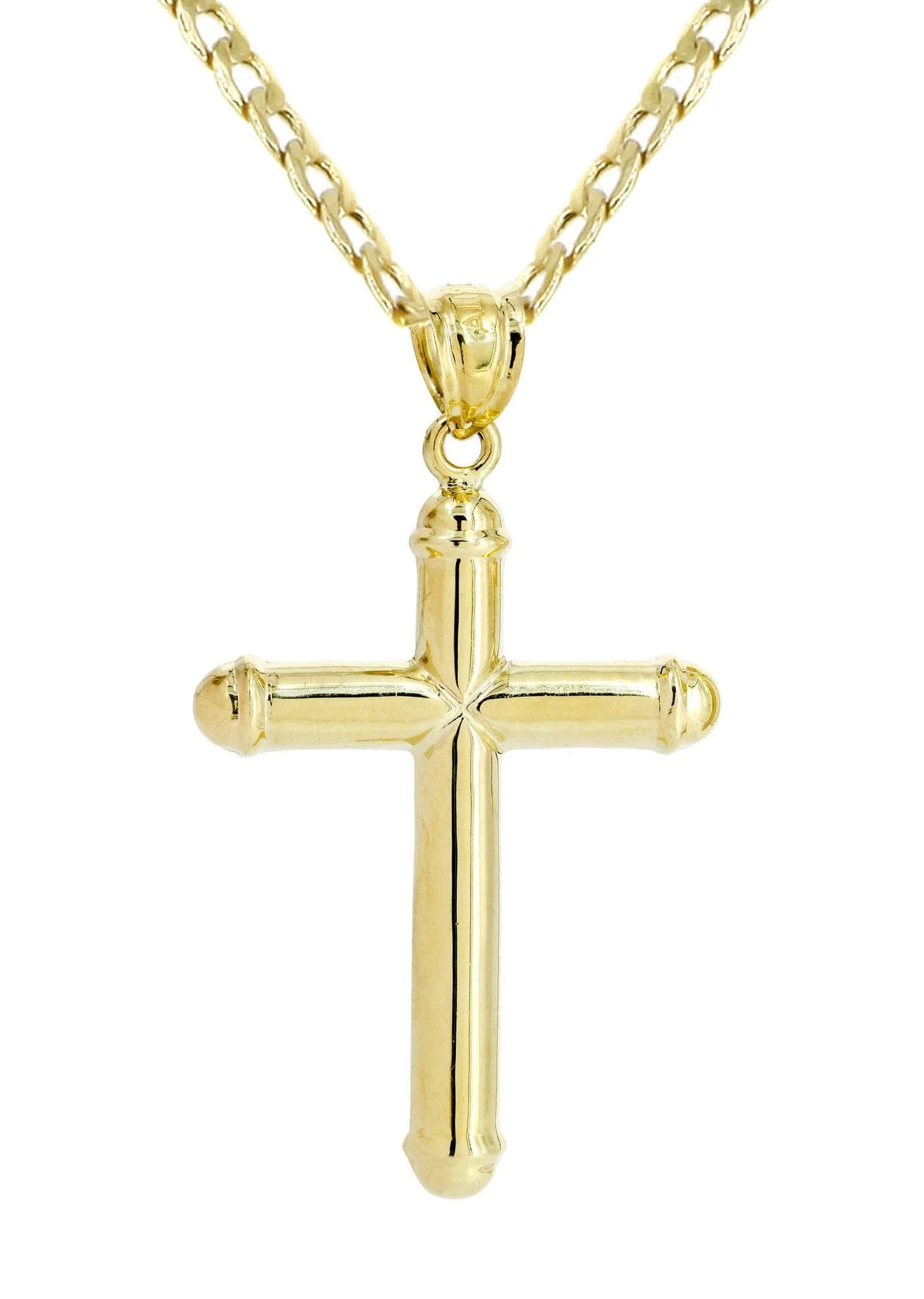 10K Gold Cross Necklace For Men | 5.12 Grams - Image 3