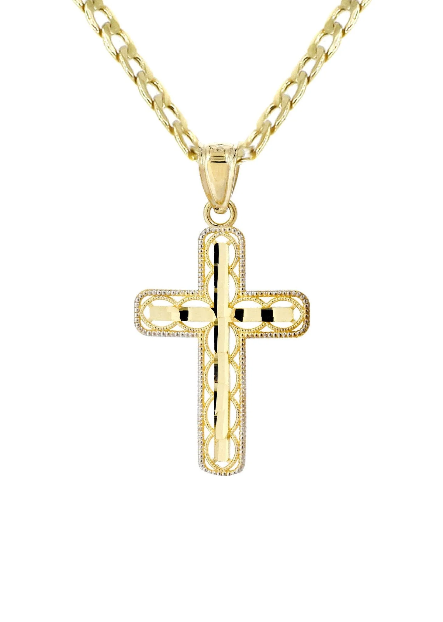10K Gold Cross  Necklace For Men | 5.13 Grams