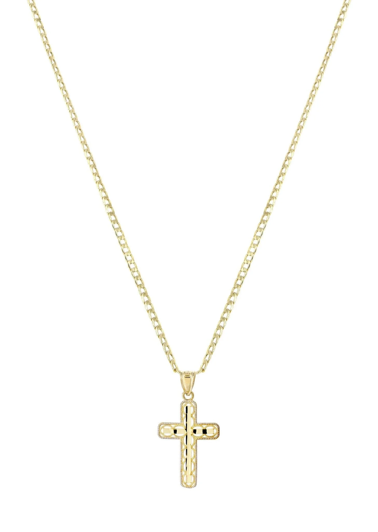 10K Gold Cross  Necklace For Men | 5.13 Grams - Image 4