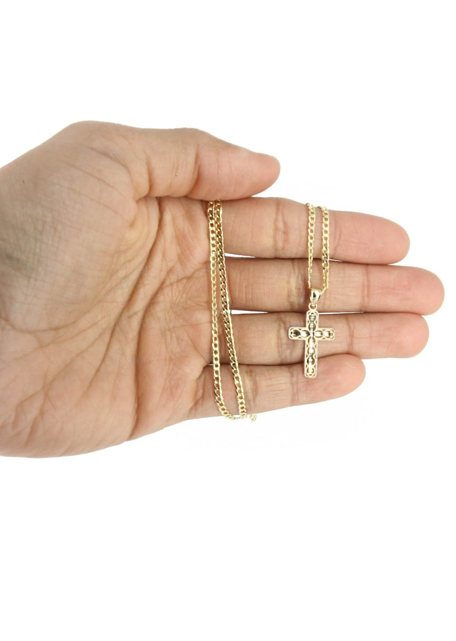 10K Gold Cross  Necklace For Men | 5.13 Grams - Image 6