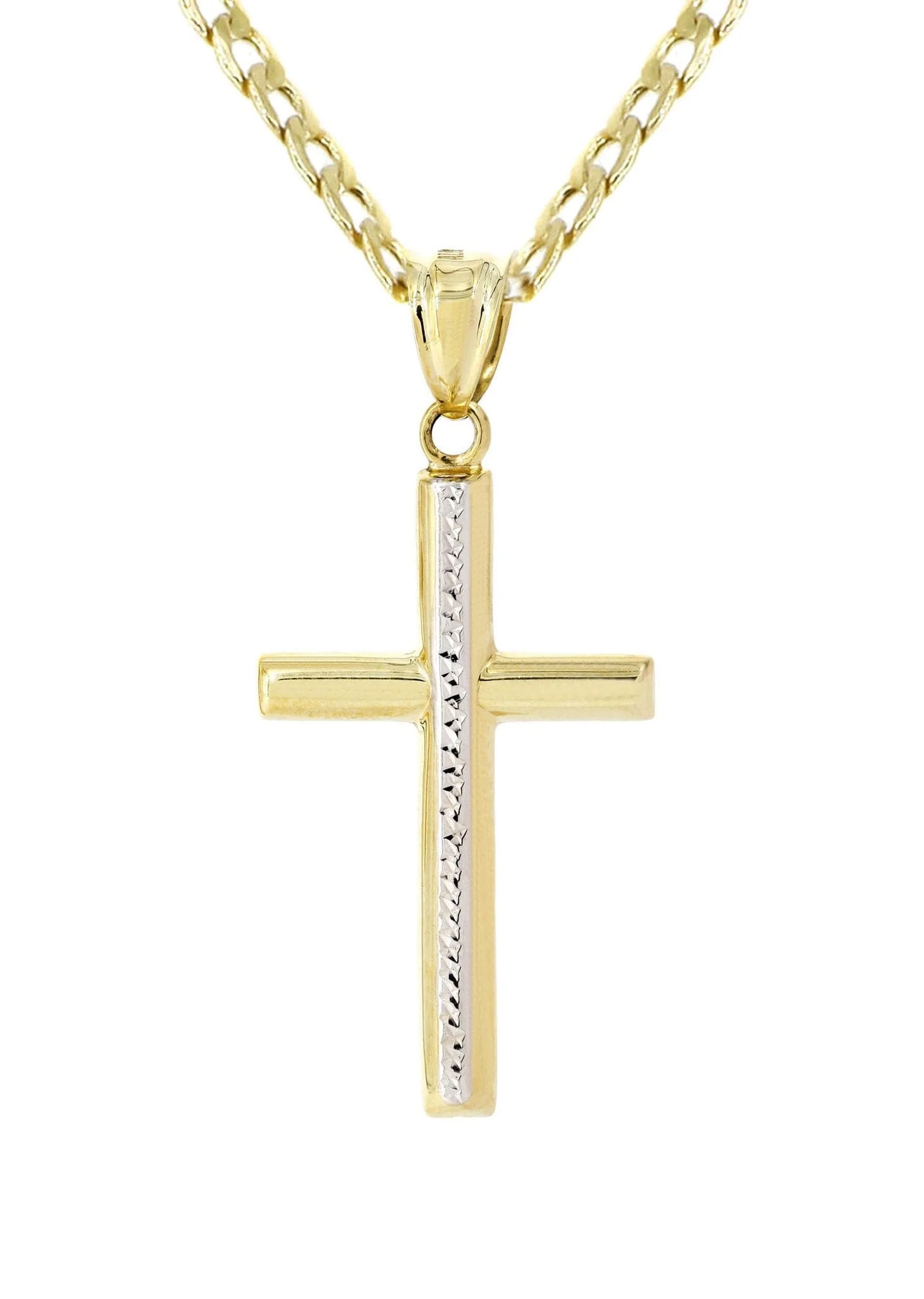 10K Gold Cross Necklace For Men | 6.5 Grams