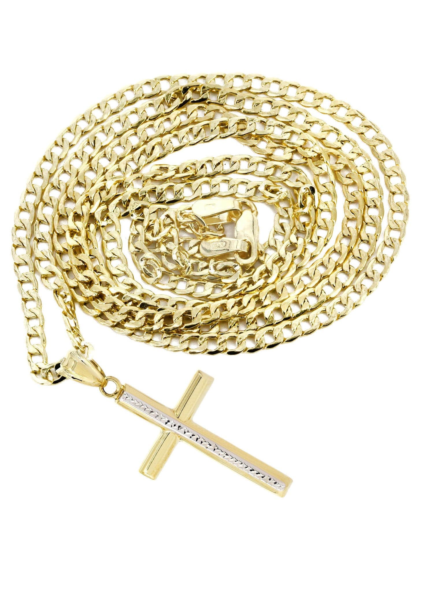 10K Gold Cross Necklace For Men | 6.5 Grams - Image 2
