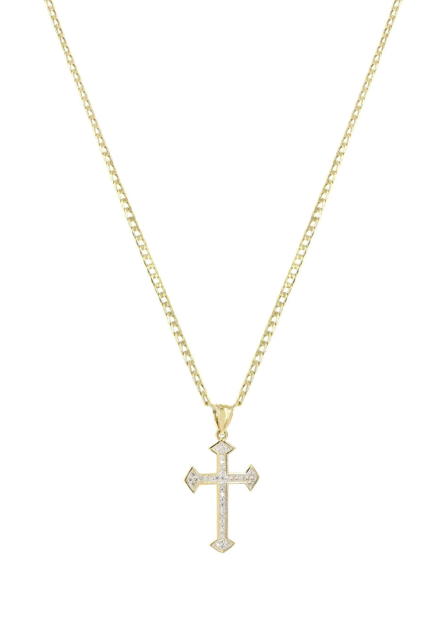 10K Gold Cross Necklace For Men | 6.23 Grams - Image 4