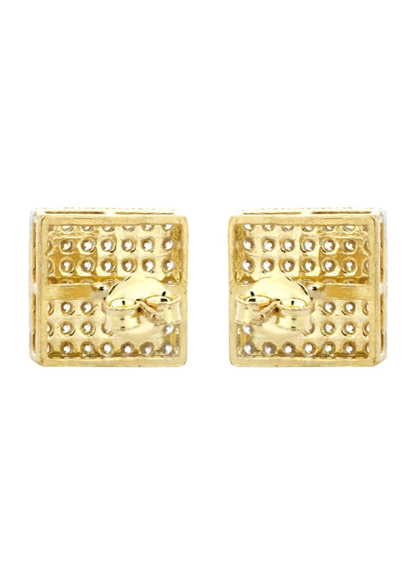 Cz 10K Yellow Gold Studs | Appx. Diameter 0.3 Inches - Image 2