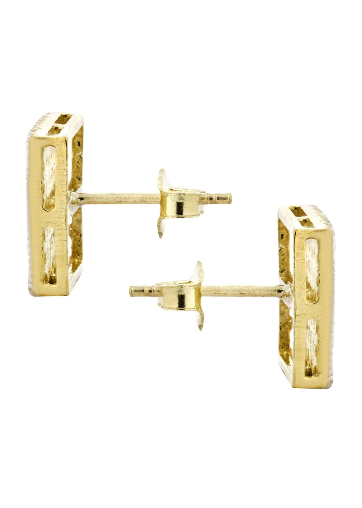 Cz 10K Yellow Gold Studs | Appx. Diameter 0.3 Inches - Image 3