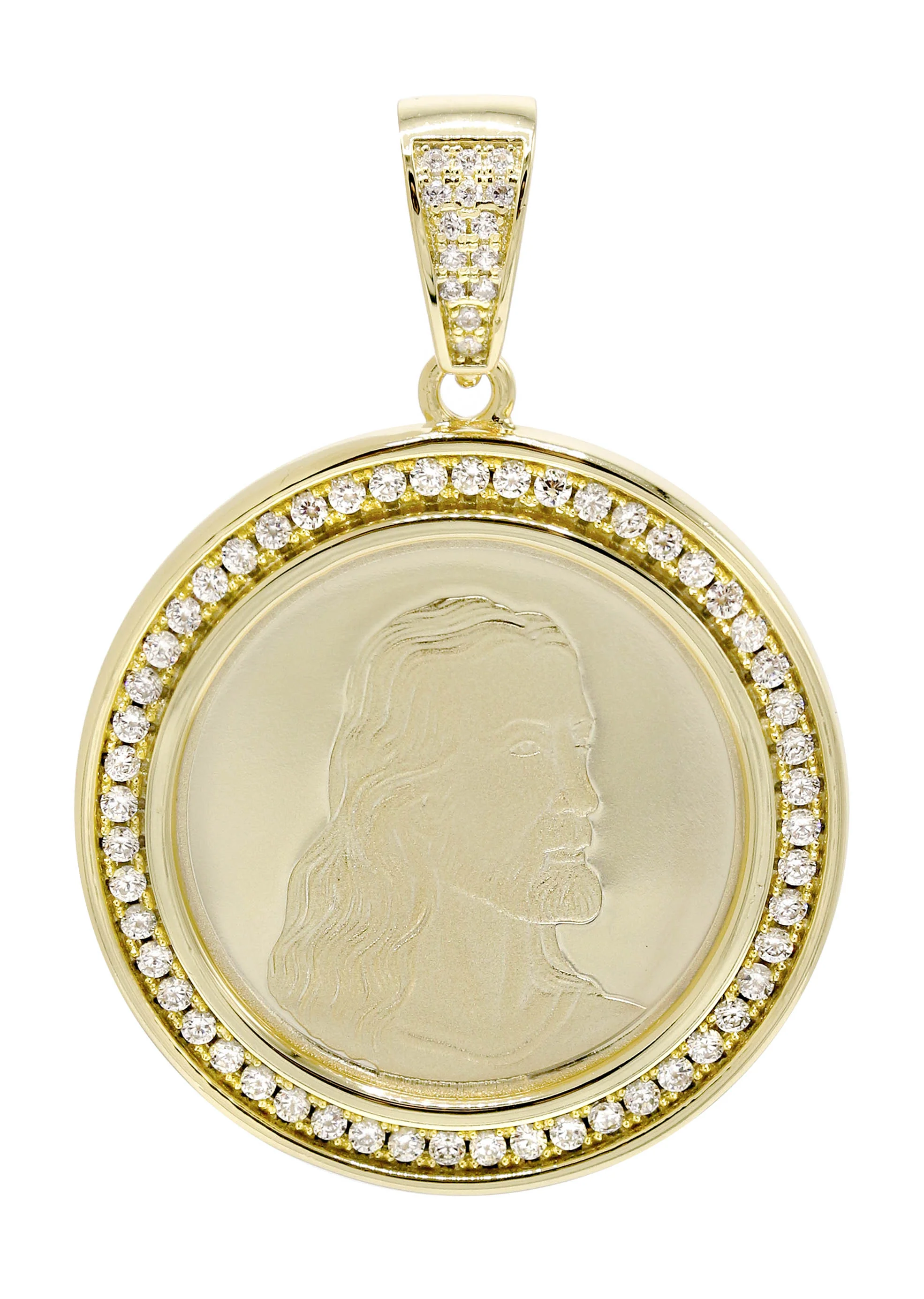 Silver Pendant - Gold Jesus Pendant | Appx 9.2 Grams
