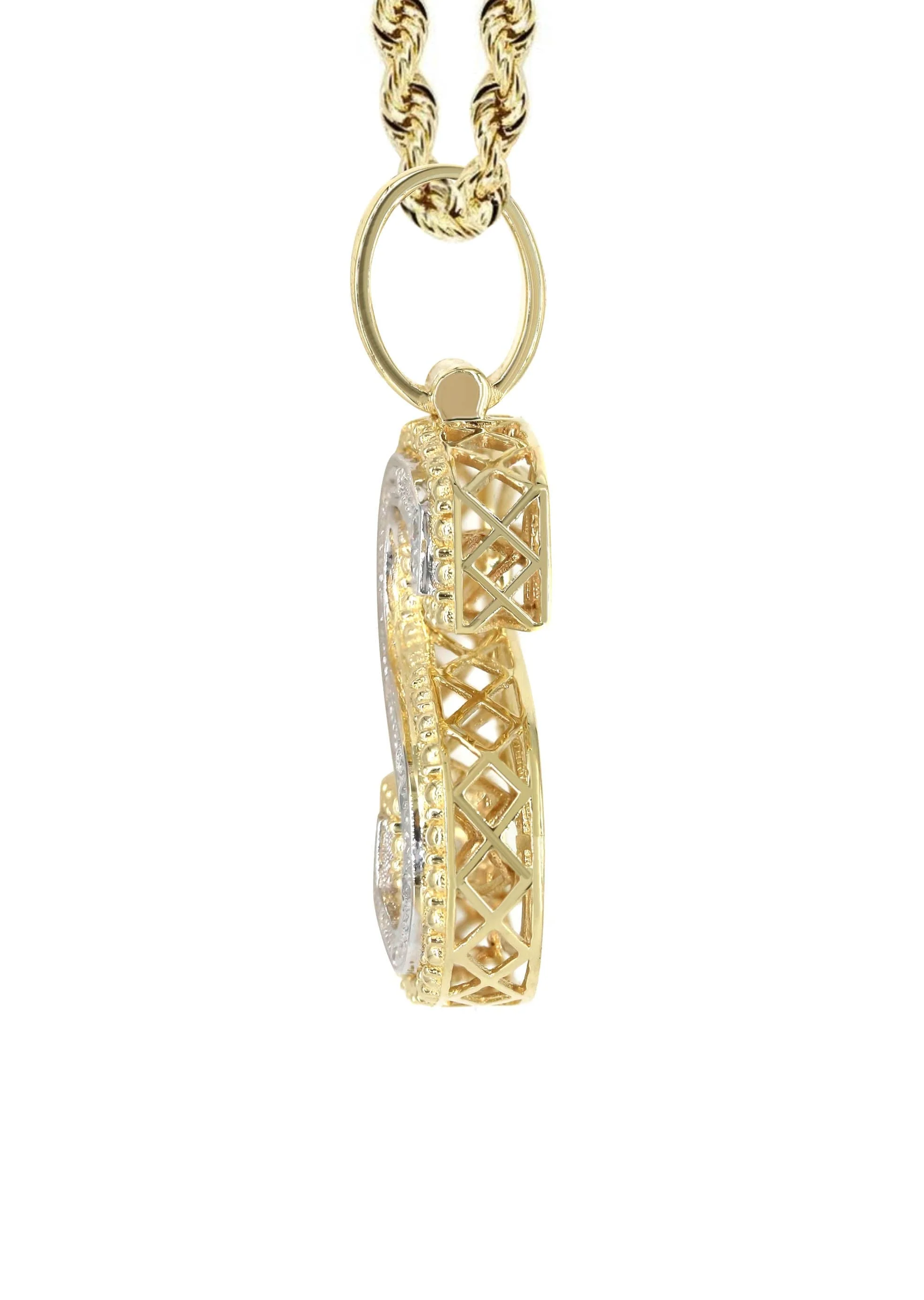 Diamond 10K Yellow Gold Letter "S" Necklace | Appx. 13.5 Grams - Image 4