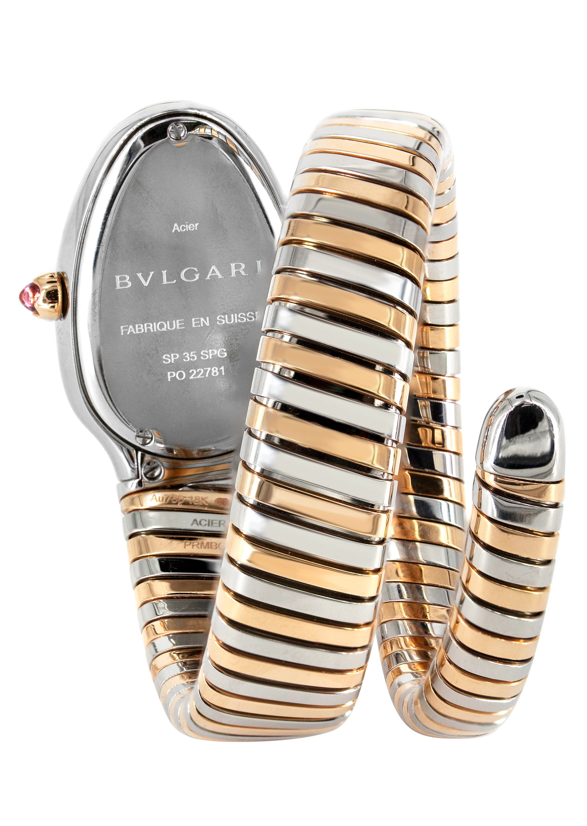 DIAMOND BVLGARI SERPENTI WATCH IN STAINLESS STEEL & ROSE GOLD - Image 3