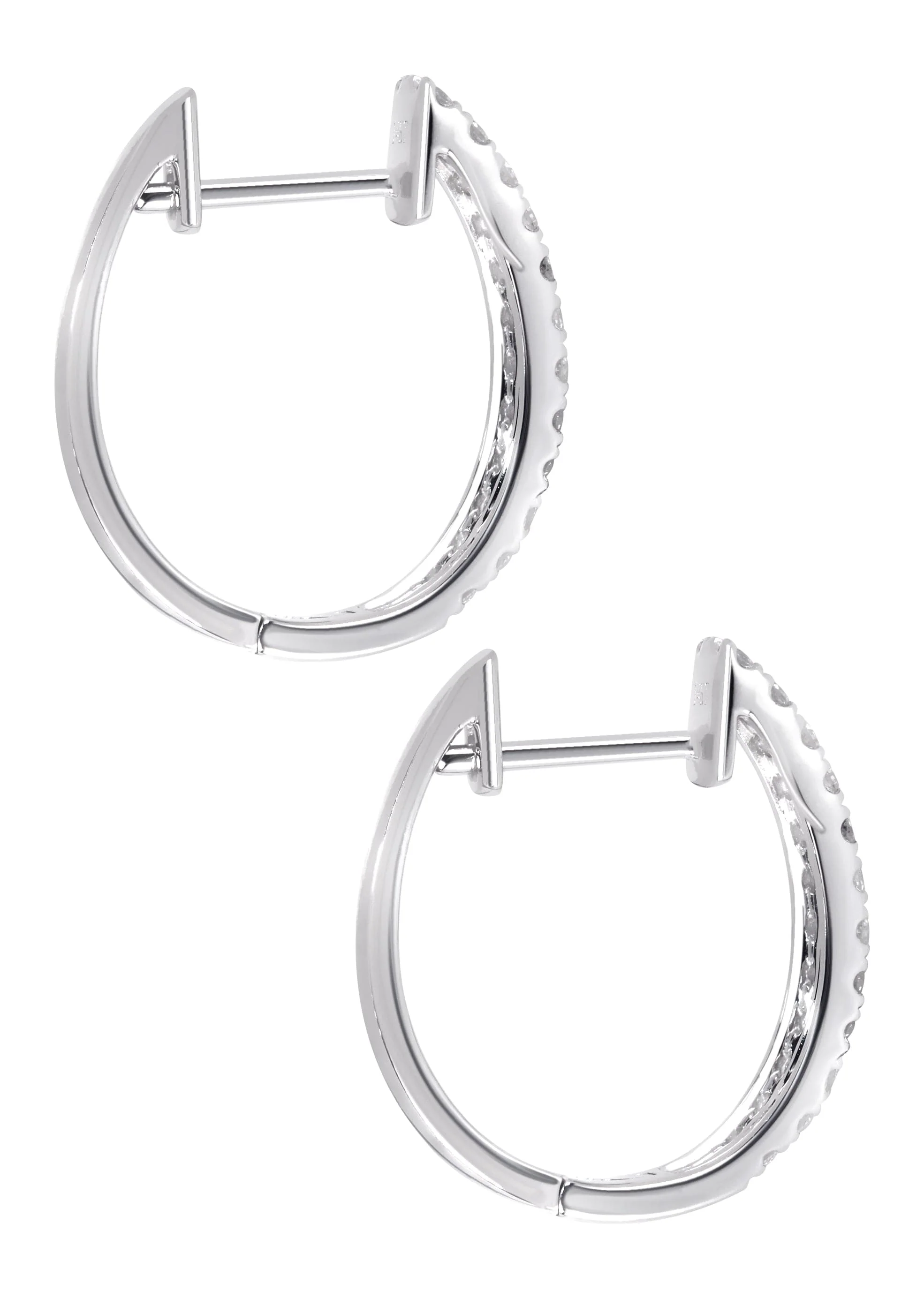 Mens Diamond Earrings | 0.25 Carats 14K White Gold - Image 3