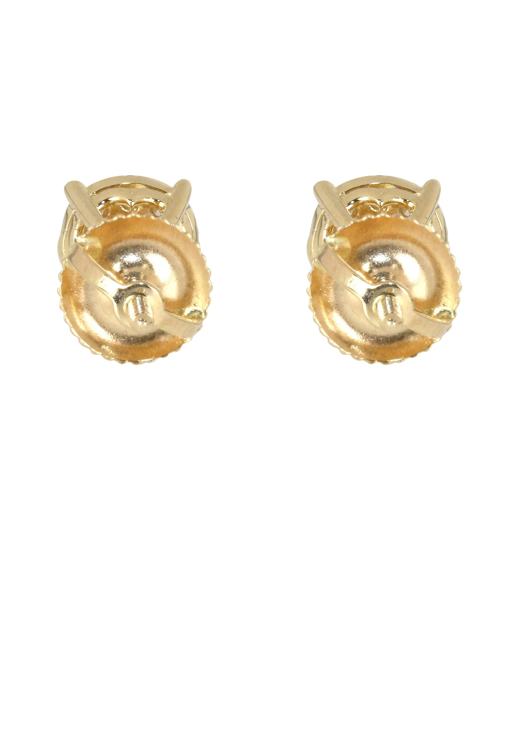 Mens Stud Diamond Earrings | 0.45 Carats 14K Yellow Gold - Image 2