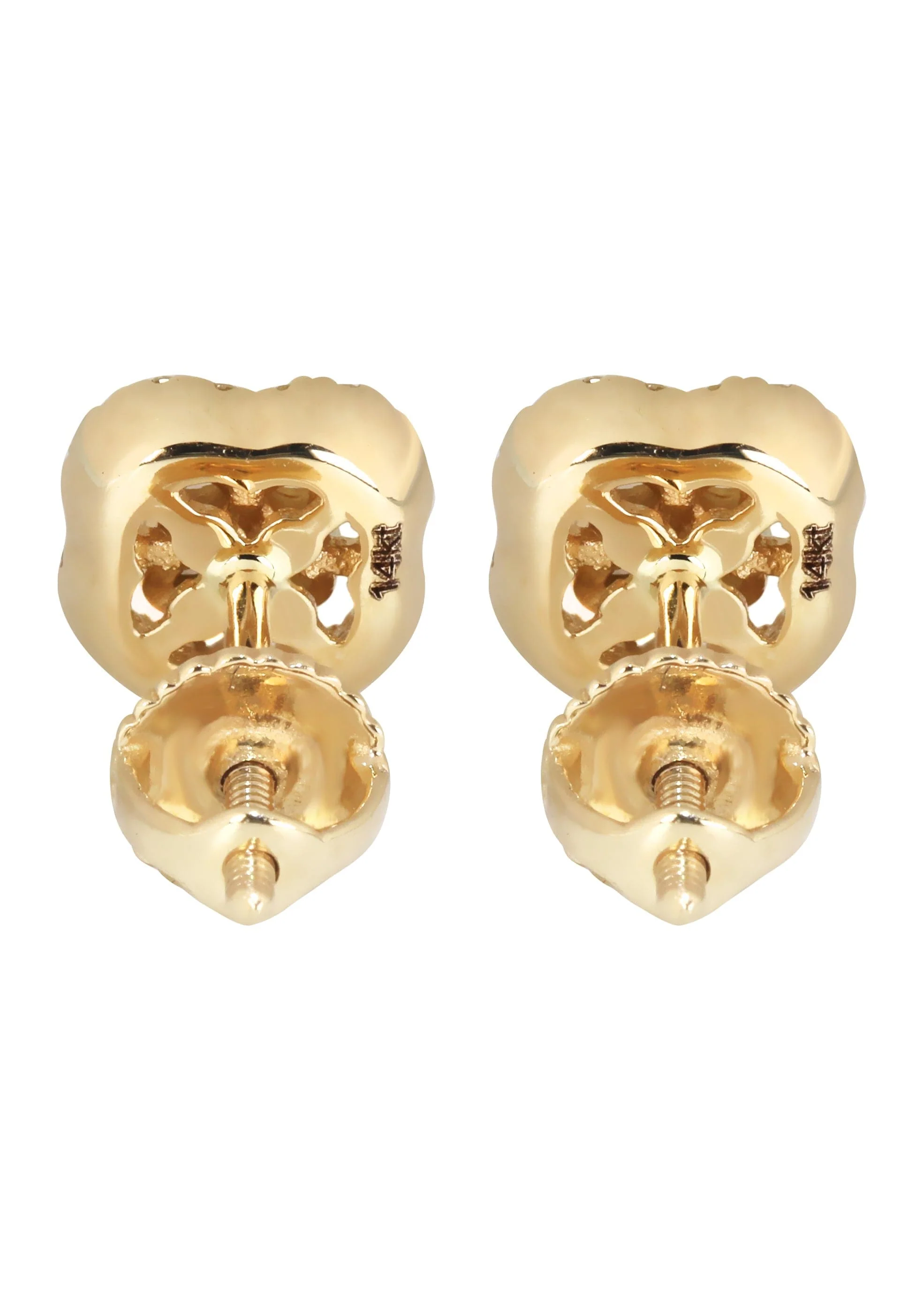 Mens Stud Diamond Earrings | 0.67 Carats 14K Yellow Gold - Image 2