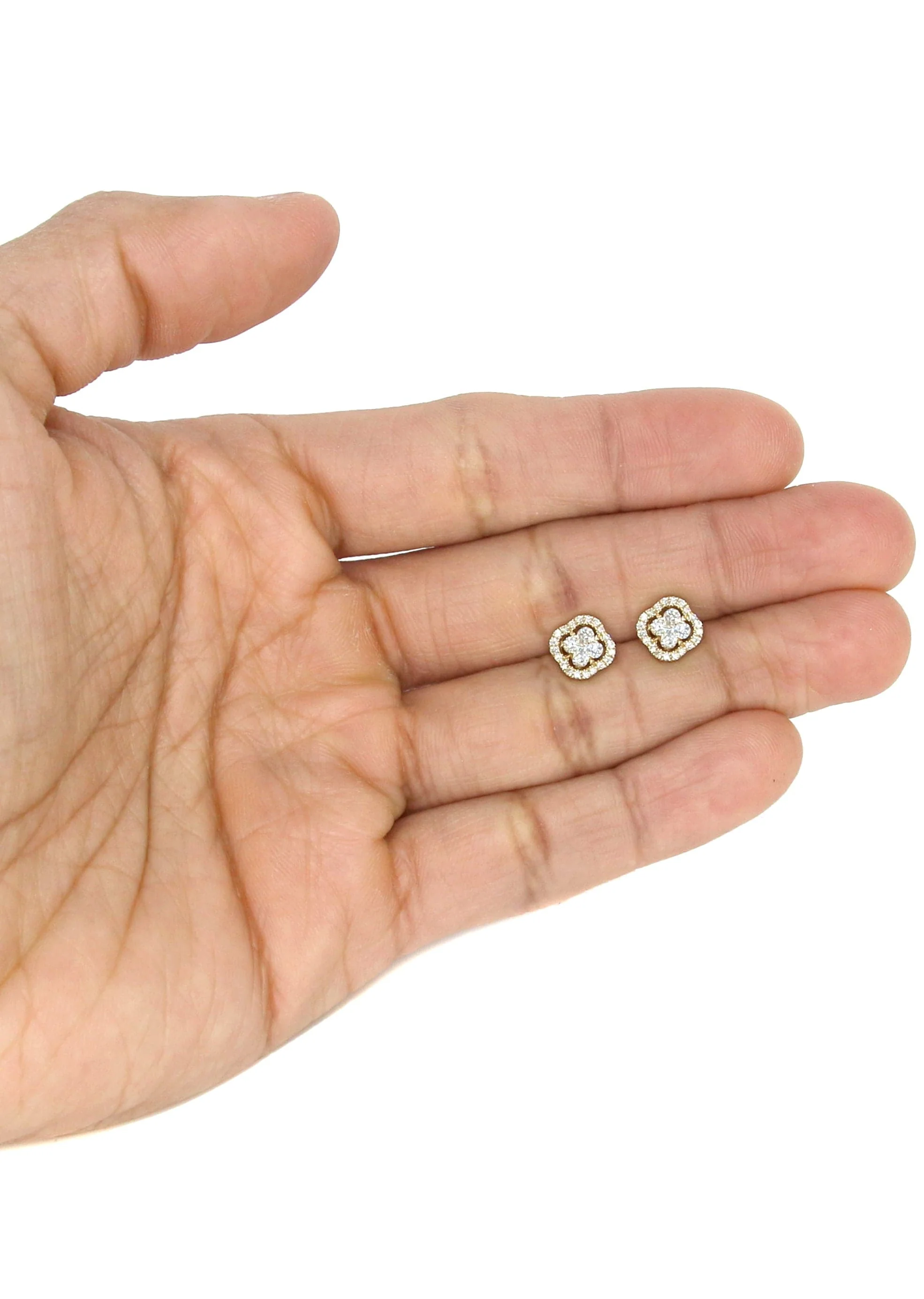 Mens Stud Diamond Earrings | 0.67 Carats 14K Yellow Gold - Image 4