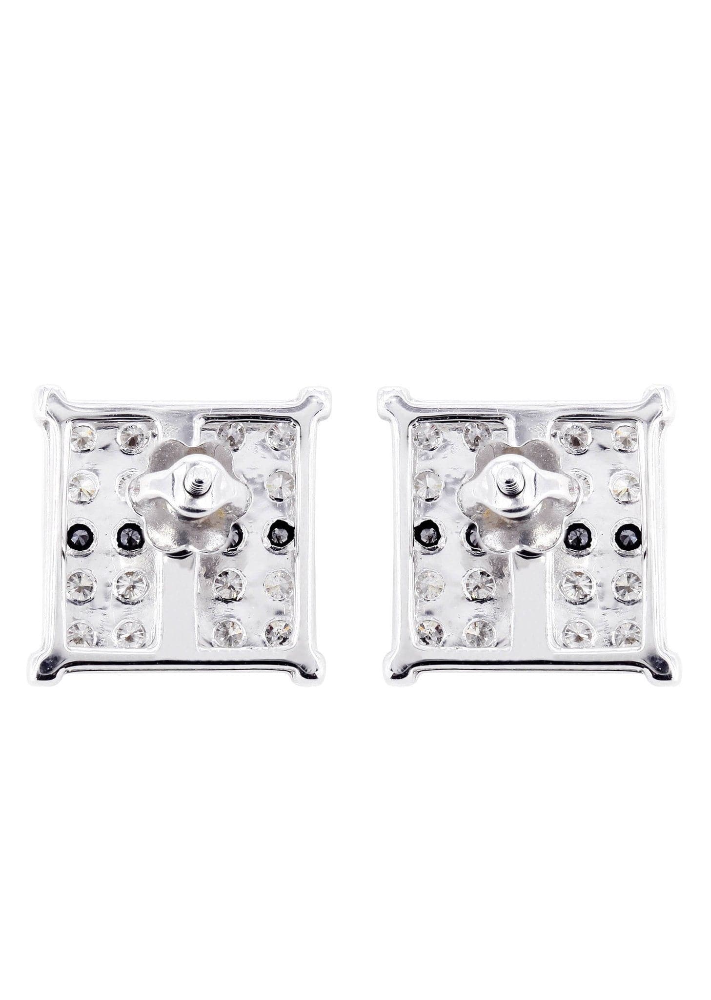 Diamond Earrings For Men | 0.68 Carats 14K White Gold - Image 3