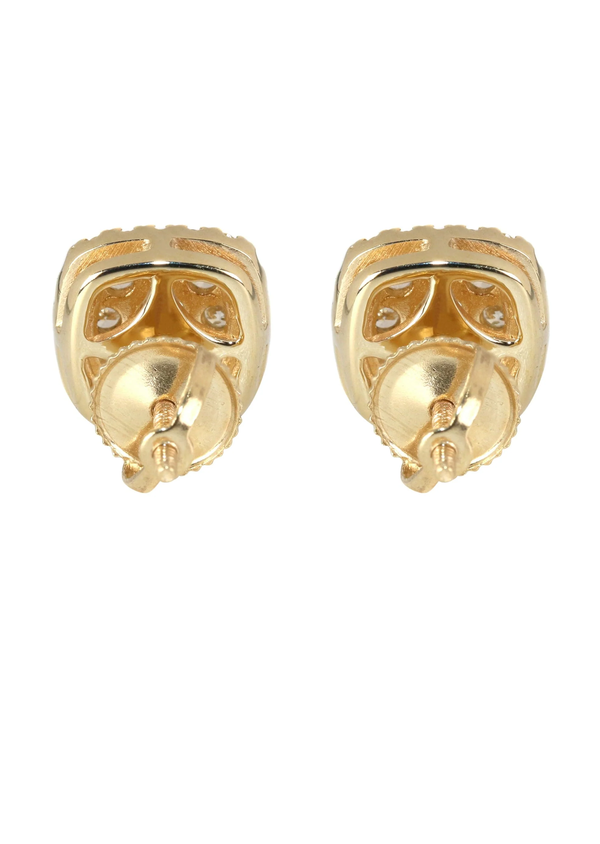 Mens Stud Diamond Earrings | 0.75 Carats 14K Yellow Gold - Image 2