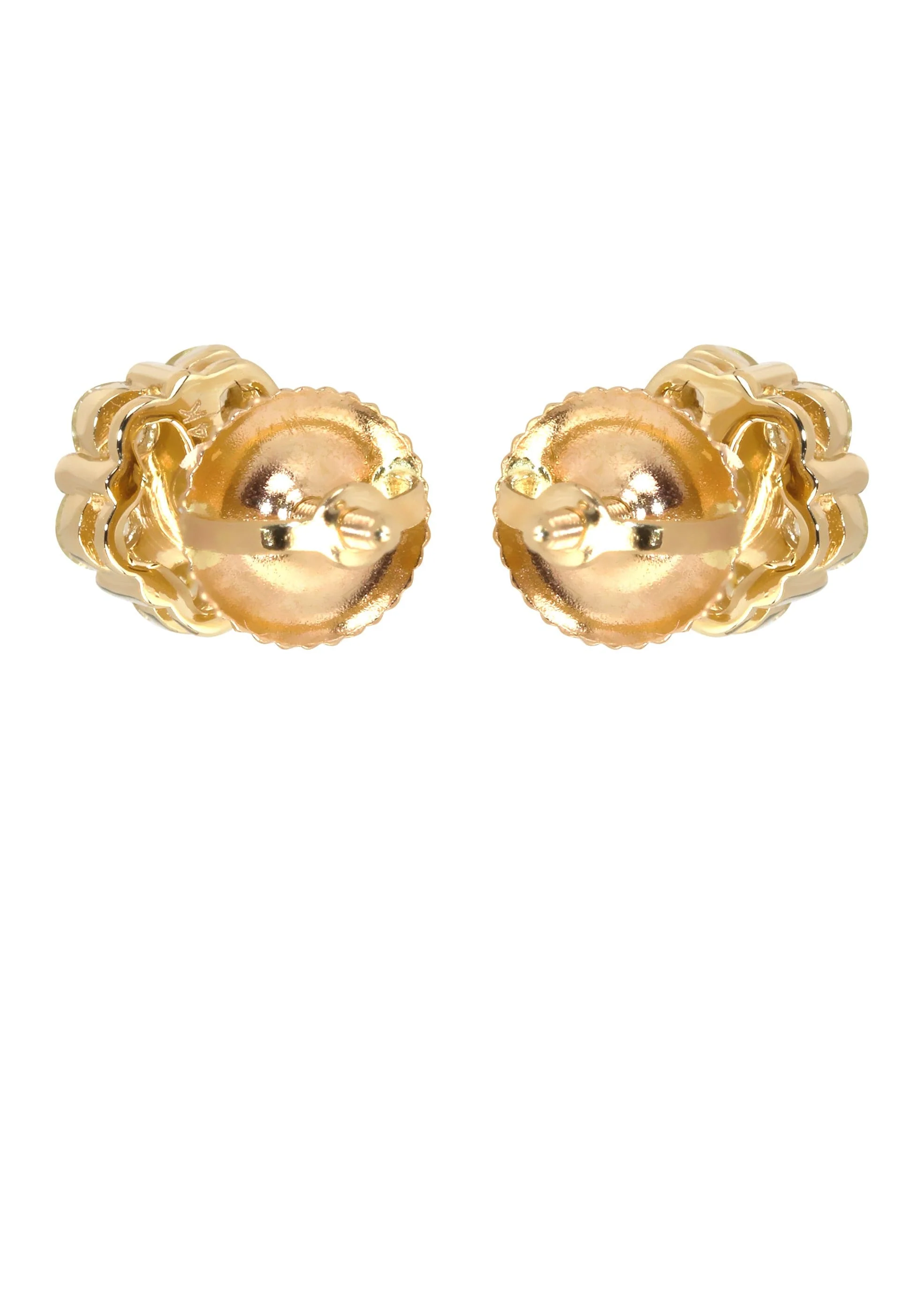 Mens Stud Diamond Earrings | 0.87 Carats 14K Yellow Gold - Image 2