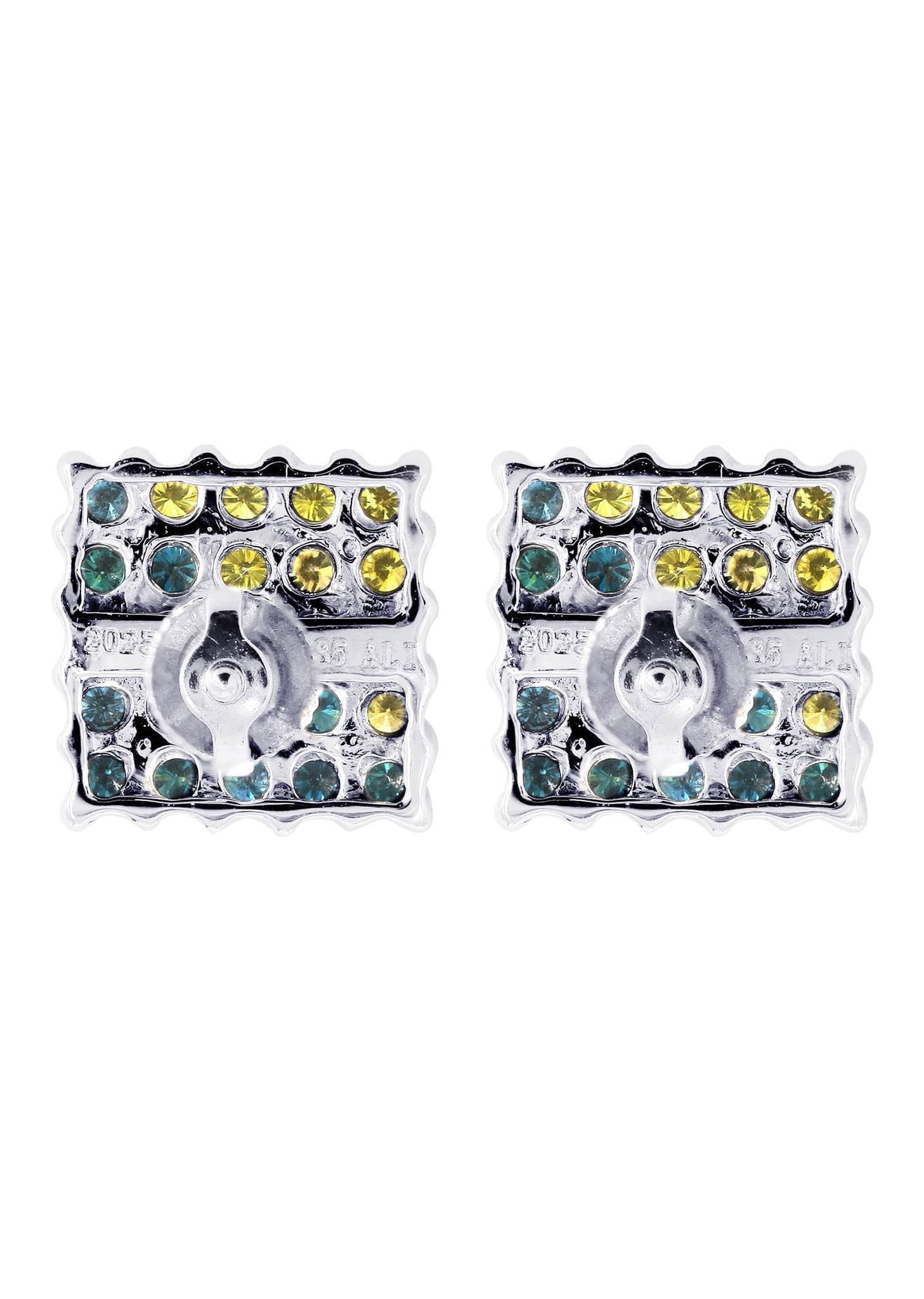 Diamond Earrings For Men | 1.16 Carats 14K White Gold - Image 3