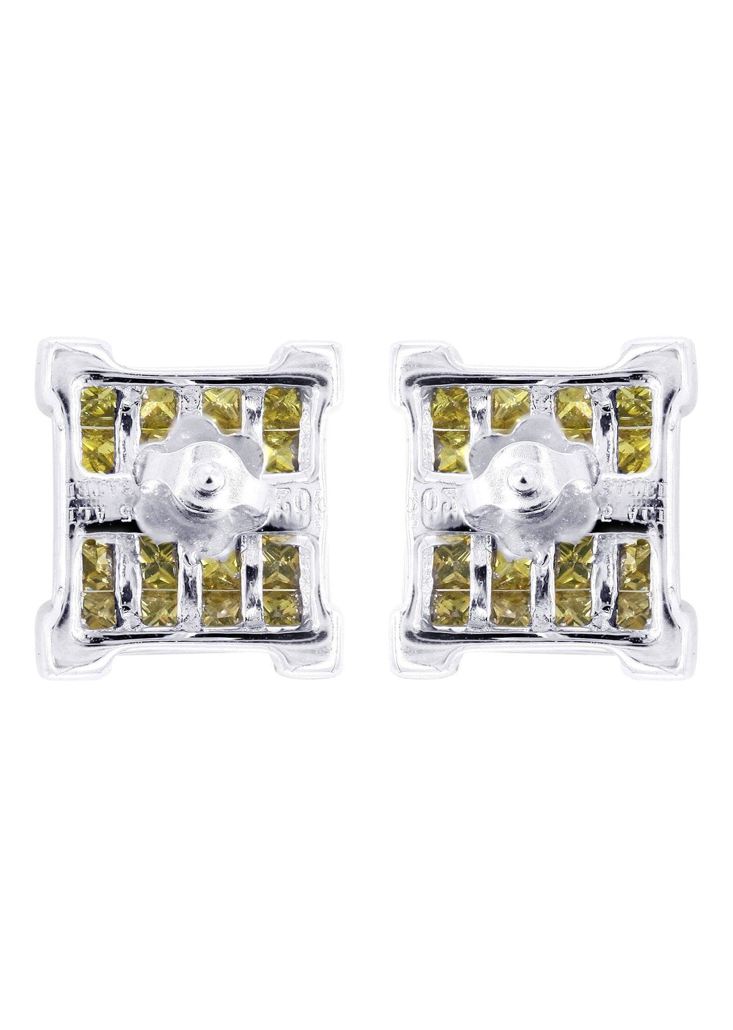 Diamond Earrings For Men | 1.25 Carats 14K White Gold - Image 3