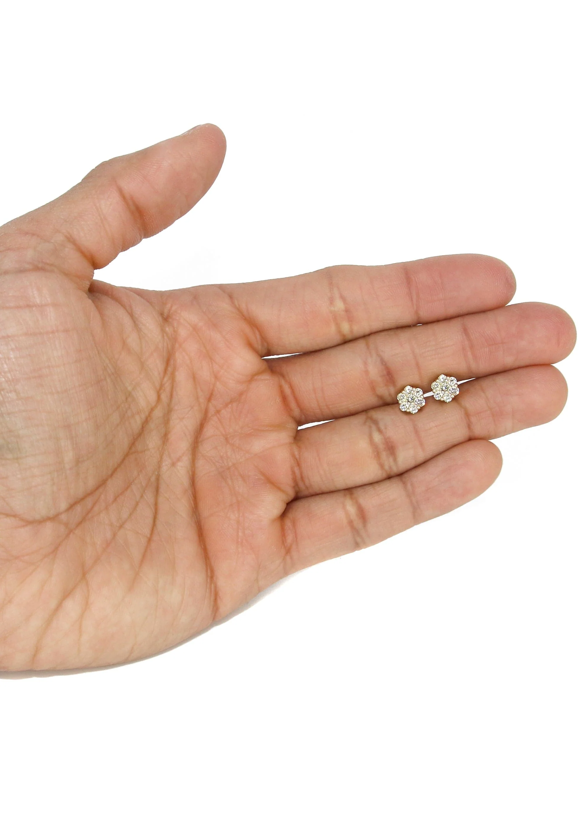 Mens Stud Diamond Earrings | 1.7 Carats 14K Yellow Gold - Image 4