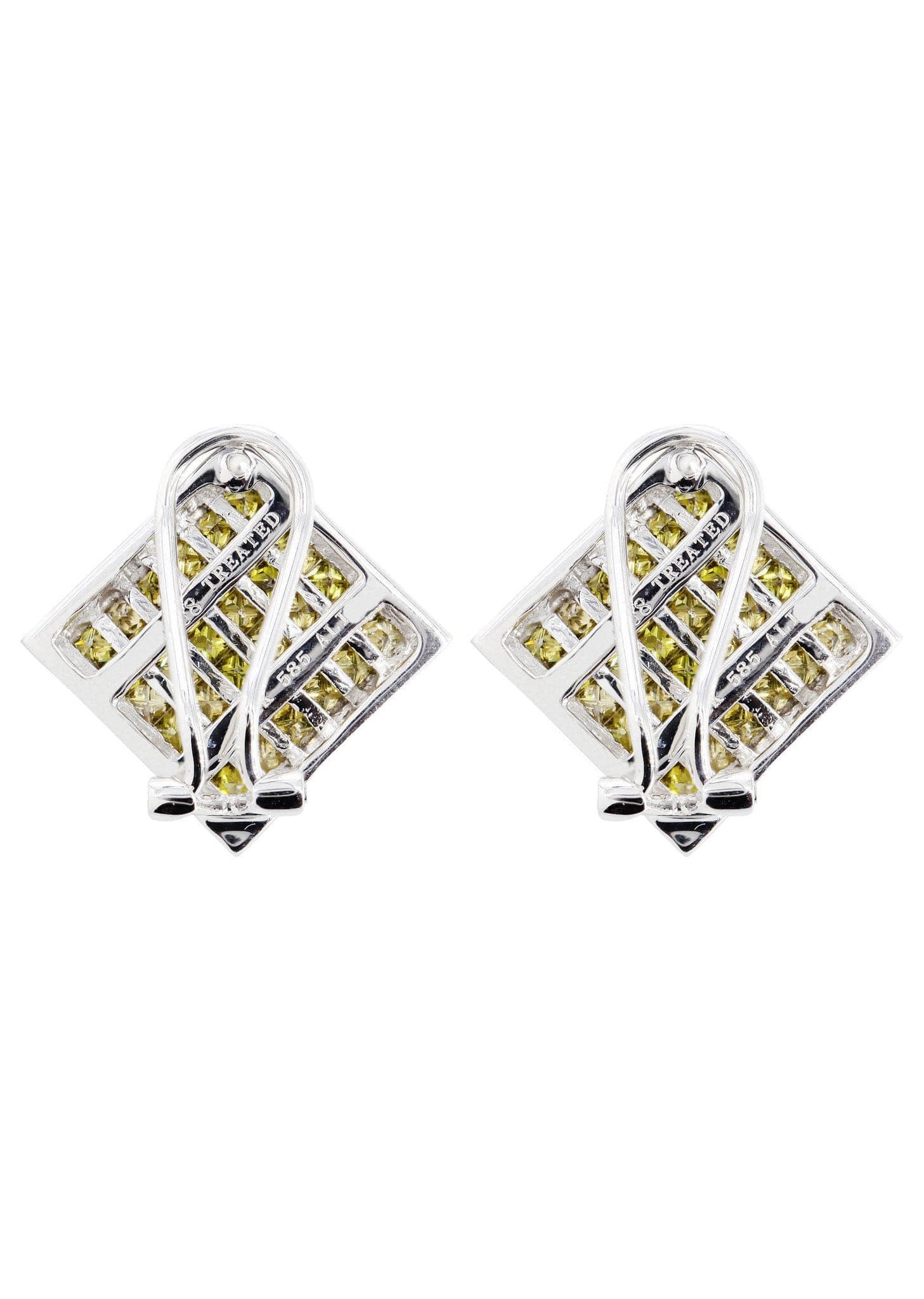 Diamond Earrings For Men | 2.39 Carats 14K White Gold - Image 3