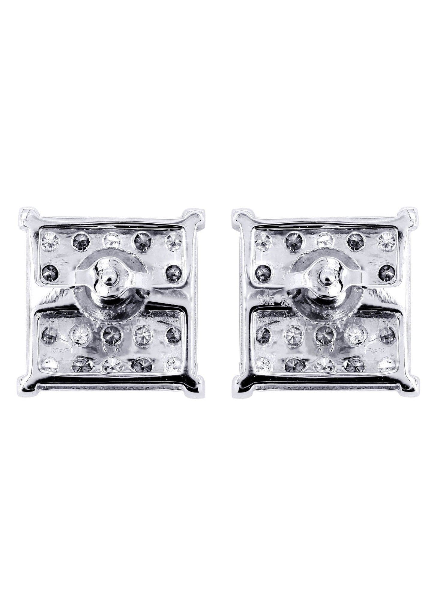 Diamond Earrings For Men | 0.69 Carats 14K White Gold - Image 3