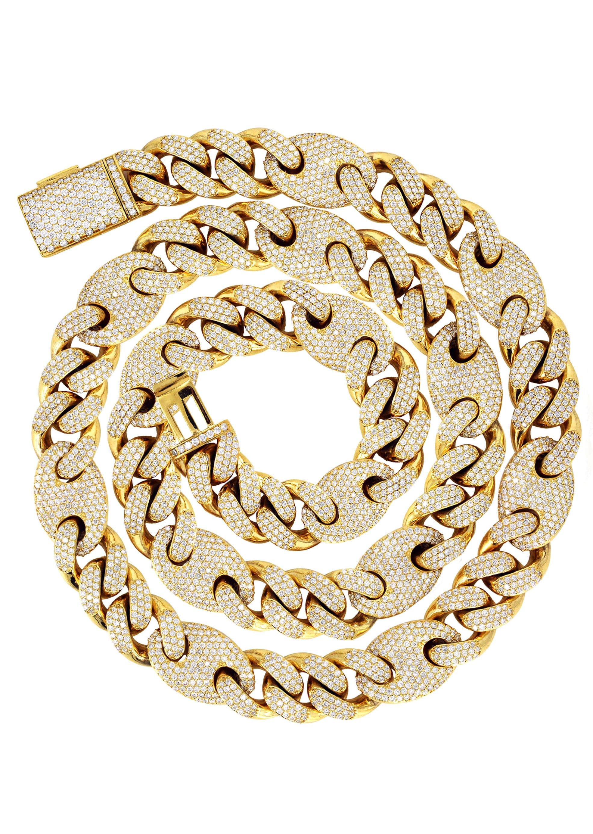 Diamond Gucci Puff Cuban Chain ( 18 MM ) - Image 4