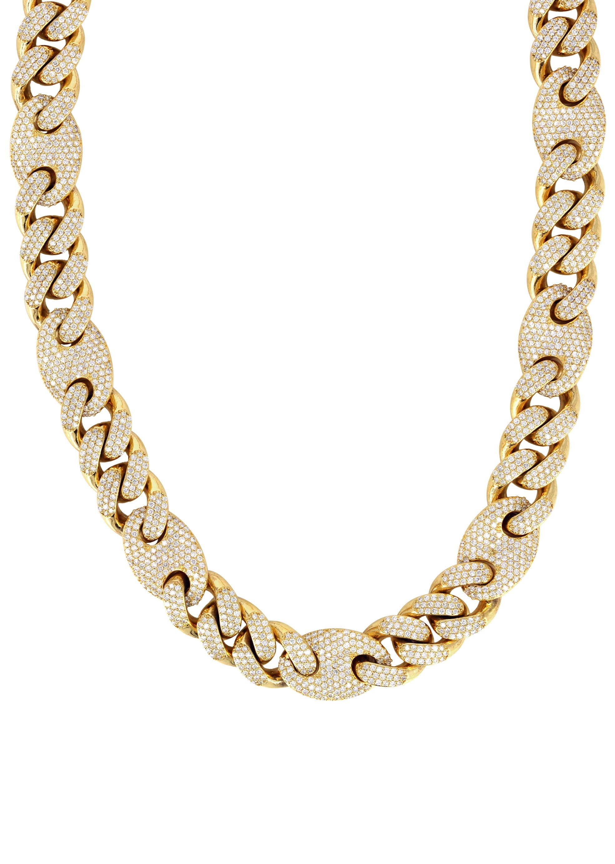 Diamond Gucci Puff Cuban Chain ( 18 MM ) - Image 6