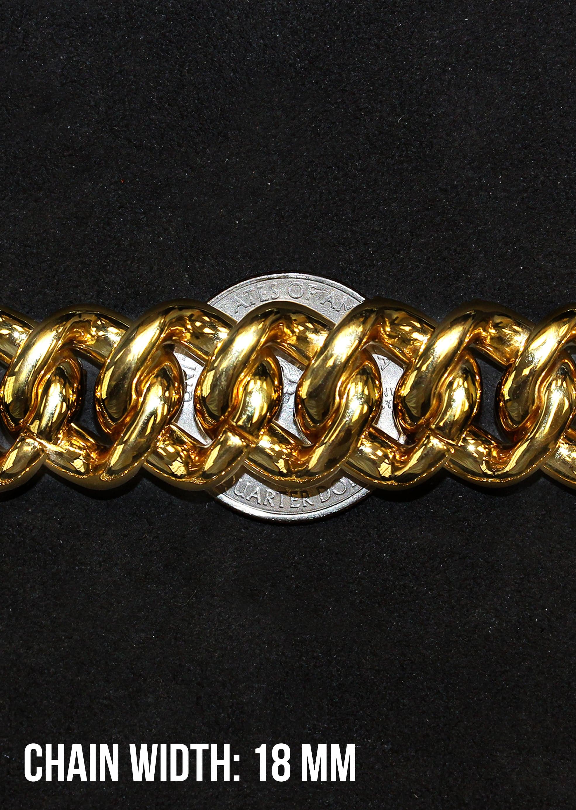 Diamond Gucci Puff Cuban Chain ( 18 MM ) - Image 9