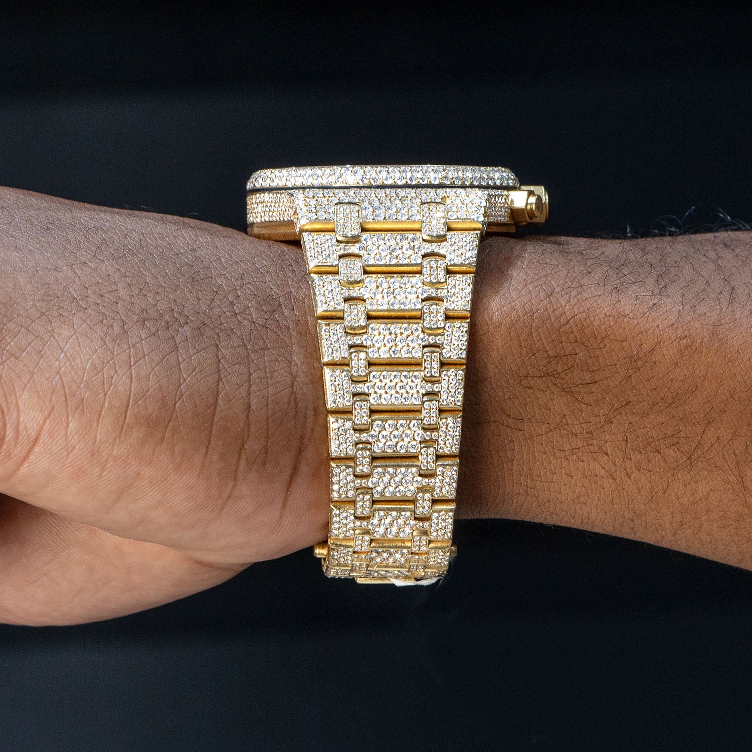 Audemars Piguet RoyalOak Chrono | 18K Gold Diamond Iced Out | 41 MM | 25 Carats - Image 3