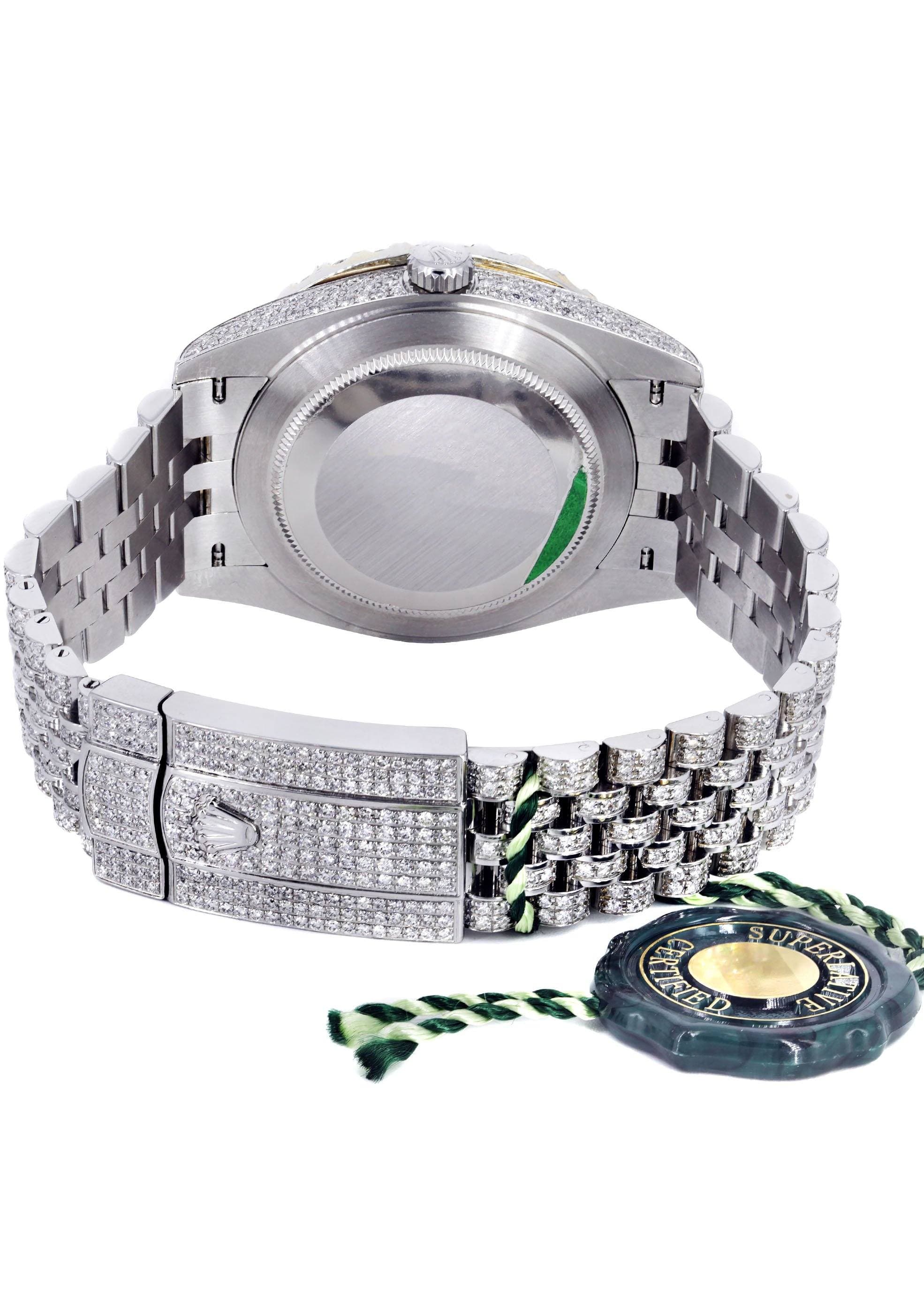 Diamond Iced Out Rolex Datejust 41 | 25 Carats Of Diamonds | Custom Silver Diamond Dial | Jubilee Band - Image 3