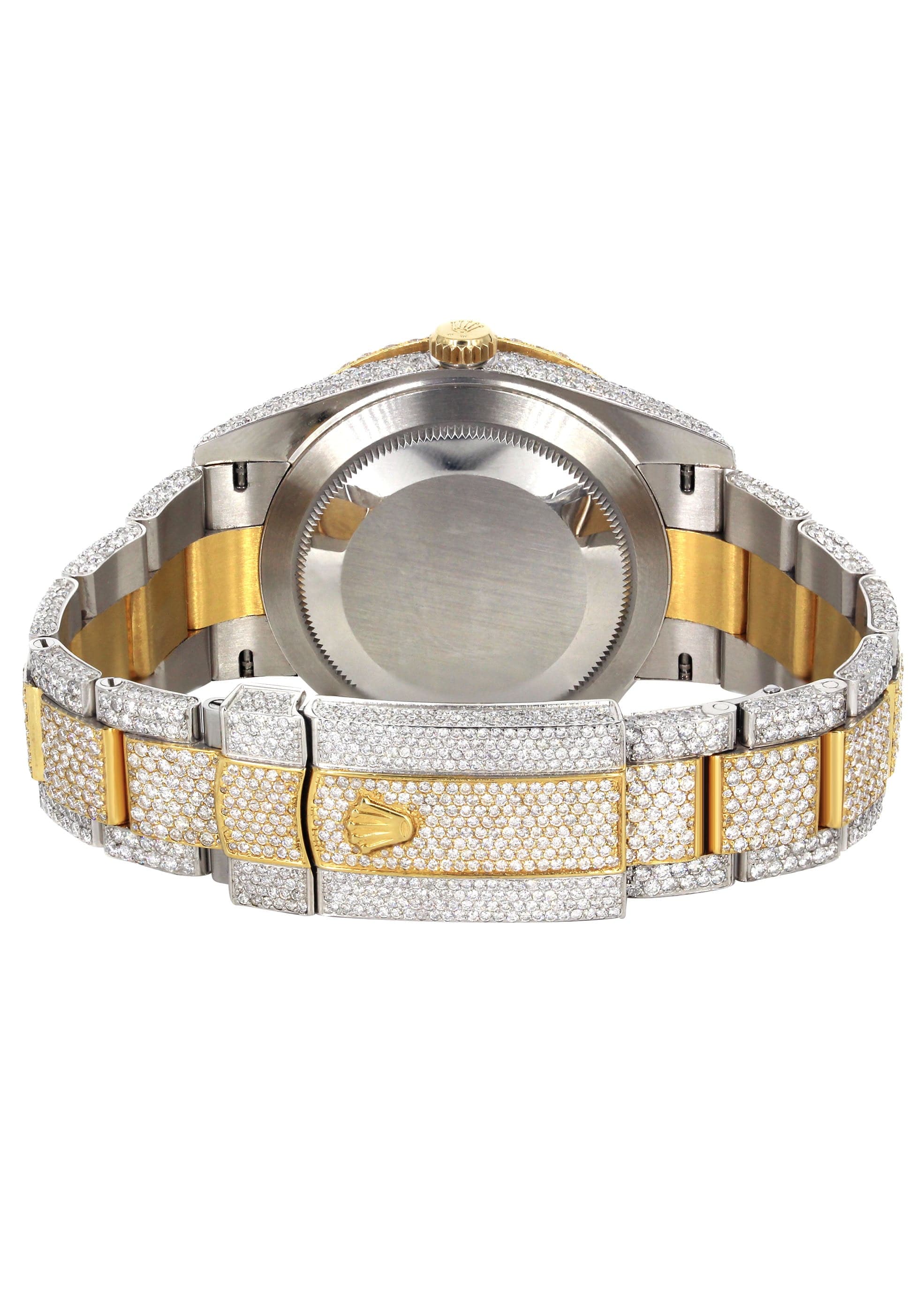 Diamond Iced Out Rolex Datejust 41 | 25 Carats Of Diamonds | Custom Gold Arabic Numeral Diamond Dial | Two Tone | Oyster Band - Image 5