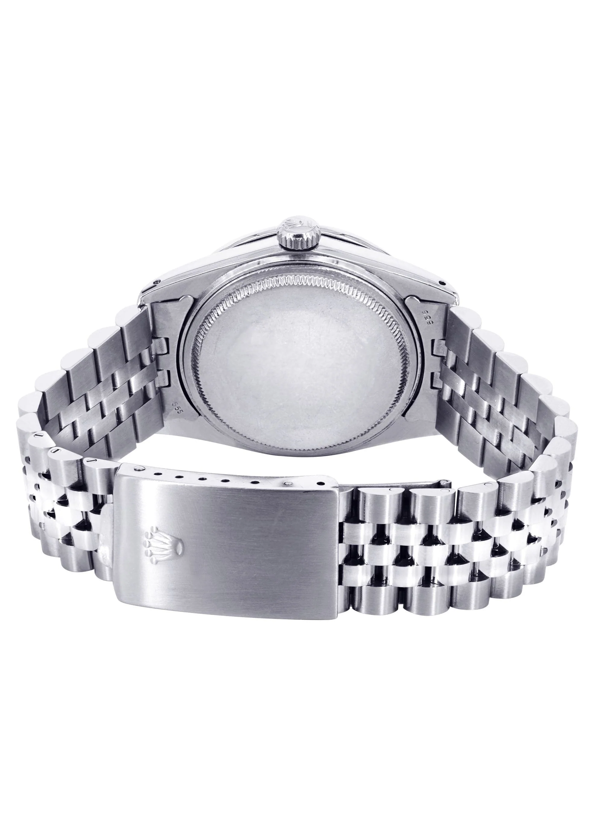 Diamond Mens Rolex Datejust Watch 16200  | 36MM | Full Diamond Color Arabic Dial | Jubilee Band - Image 6