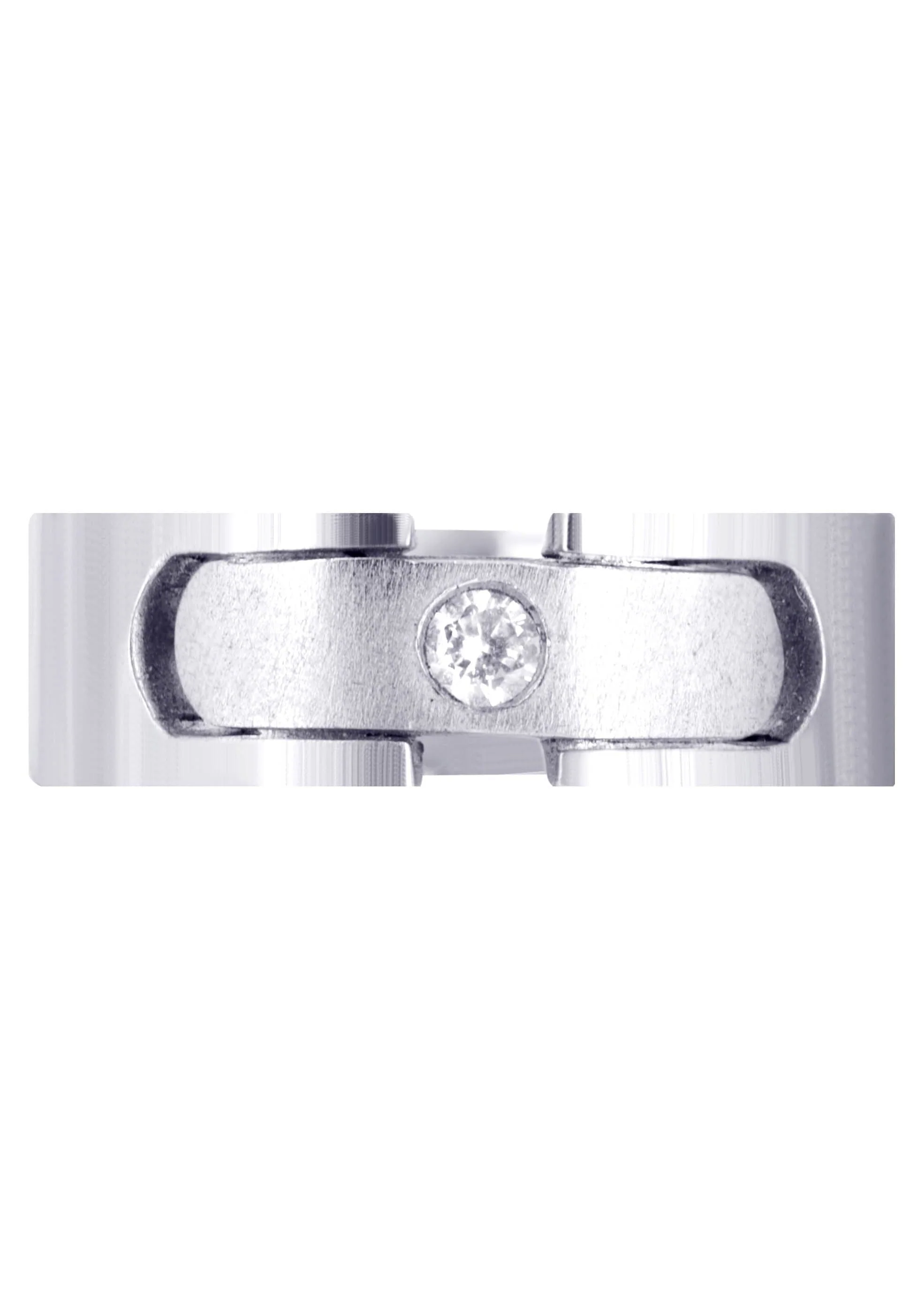 Diamond Mens Wedding Band | 0.07 Carats | Satin Finish (Rory) - Image 2