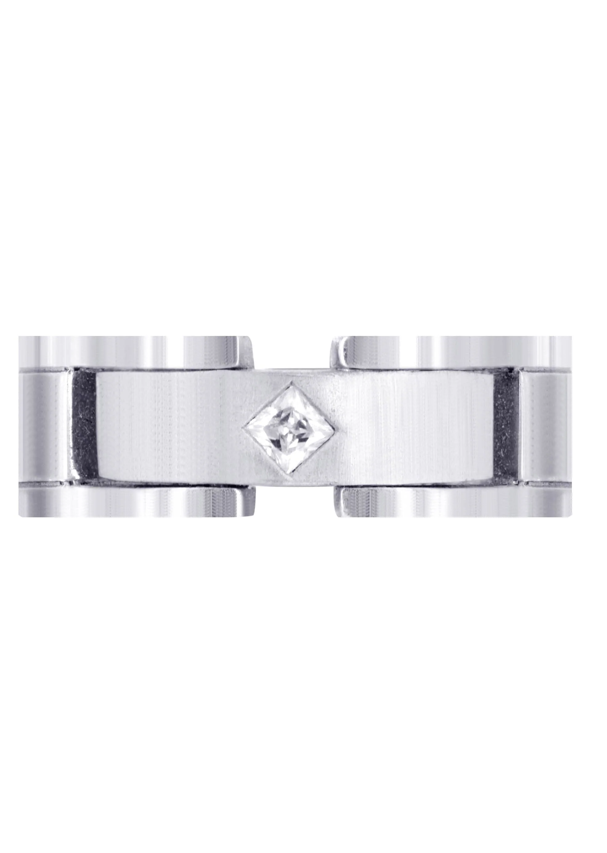 Diamond Mens Wedding Band | 0.07 Carats | Satin Finish (Leland) - Image 2