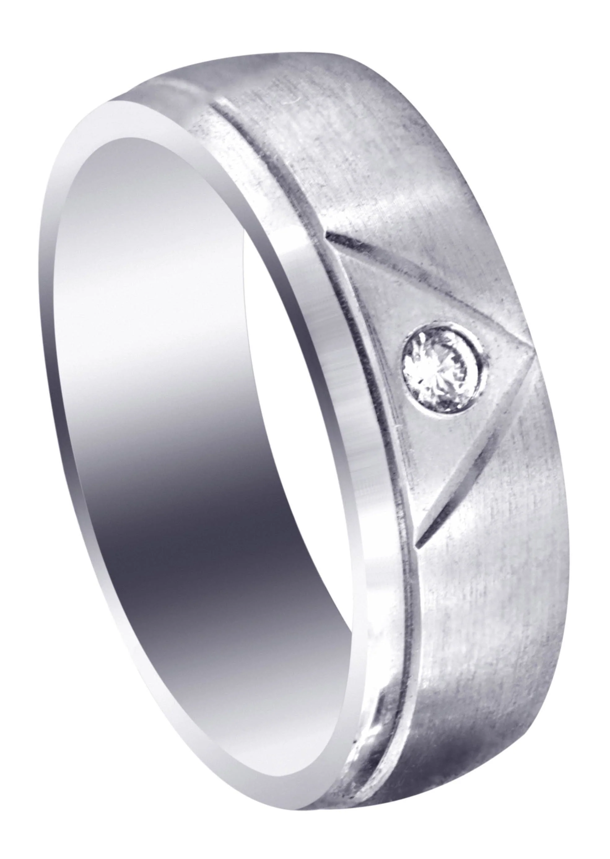 Diamond Mens Wedding Band | 0.07 Carats | Satin Finish (Emerson)