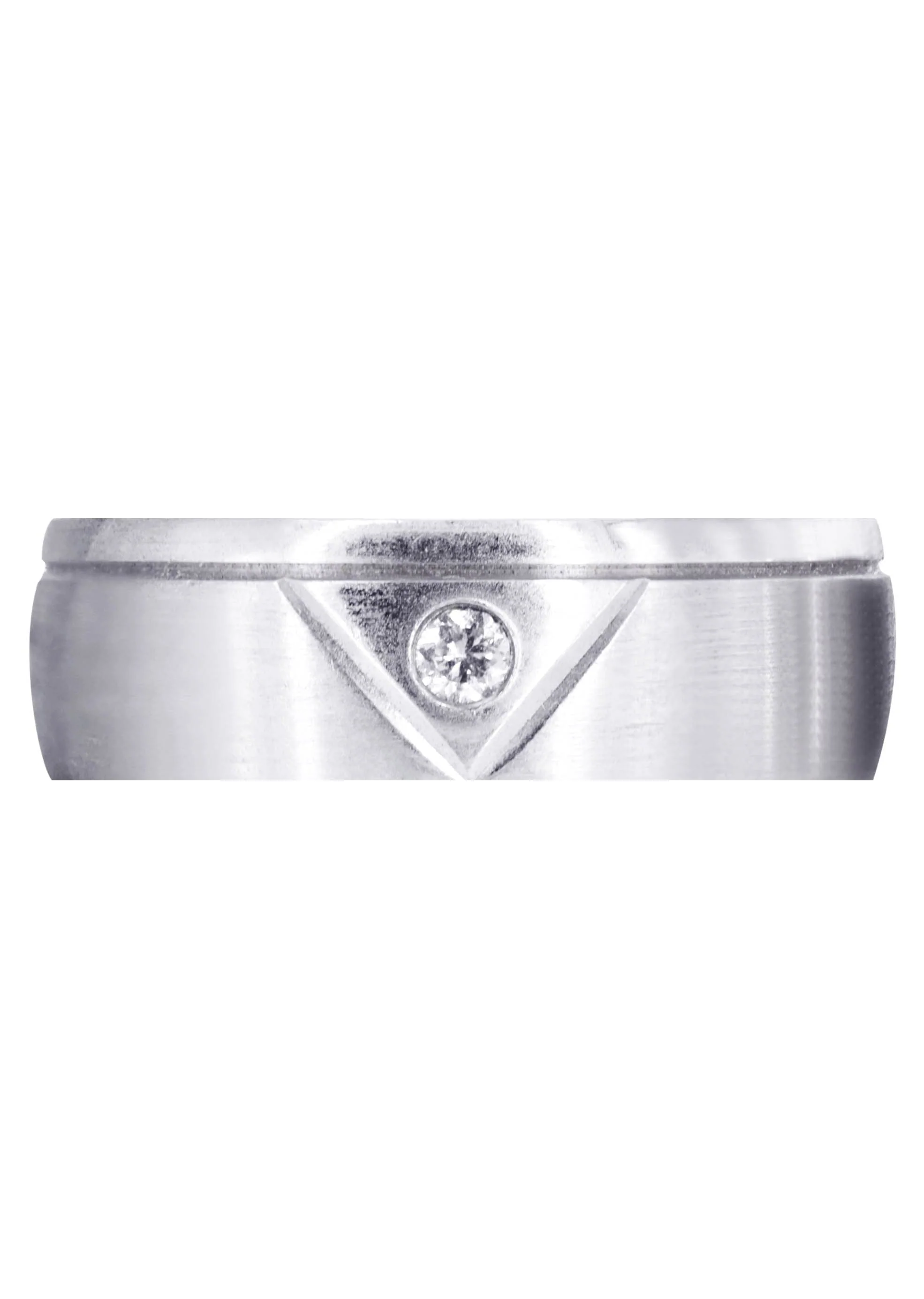 Diamond Mens Wedding Band | 0.07 Carats | Satin Finish (Emerson) - Image 2