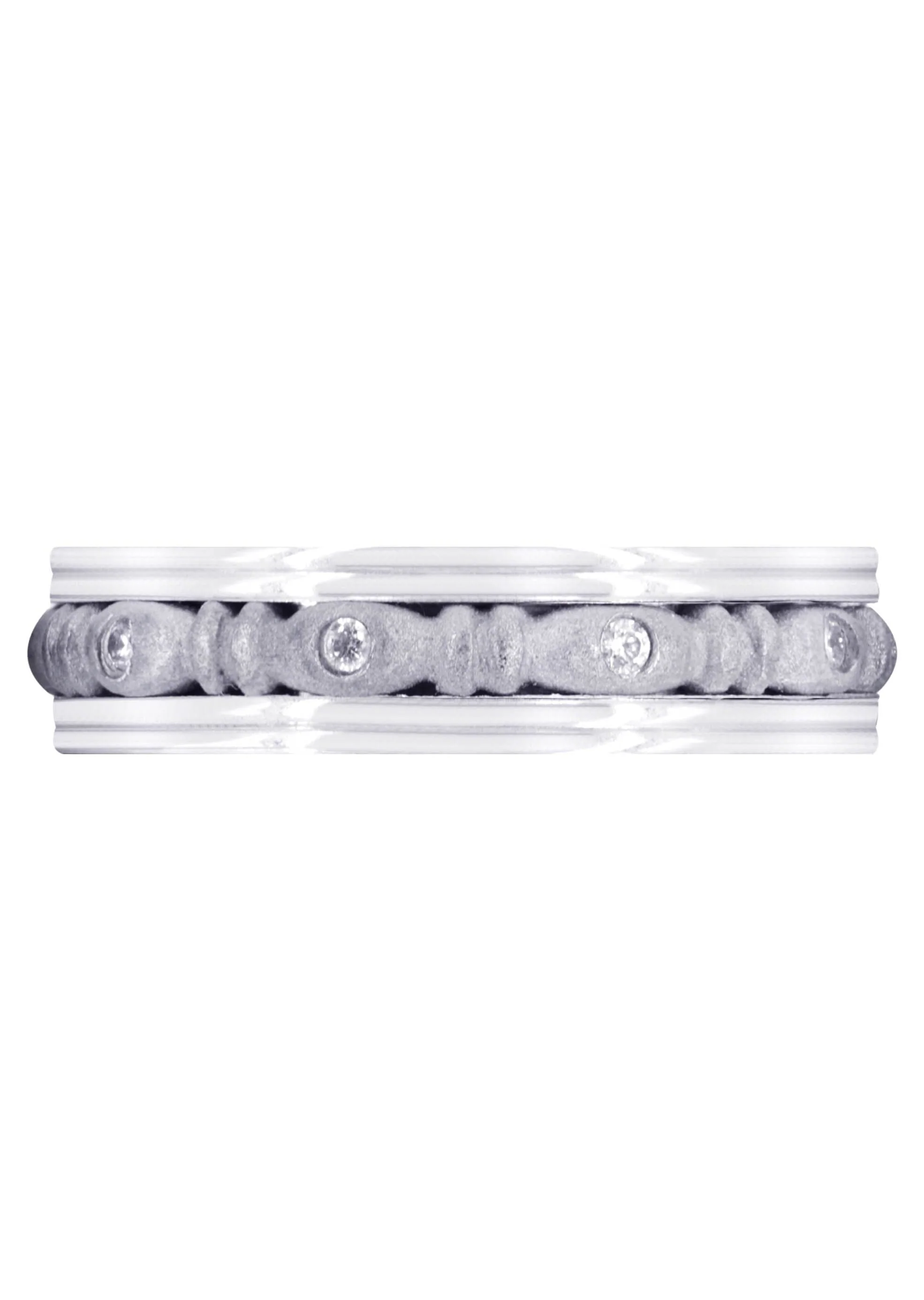 Diamond Mens Wedding Band | 0.1 Carats | Sand Blast Finish (Johnny) - Image 2
