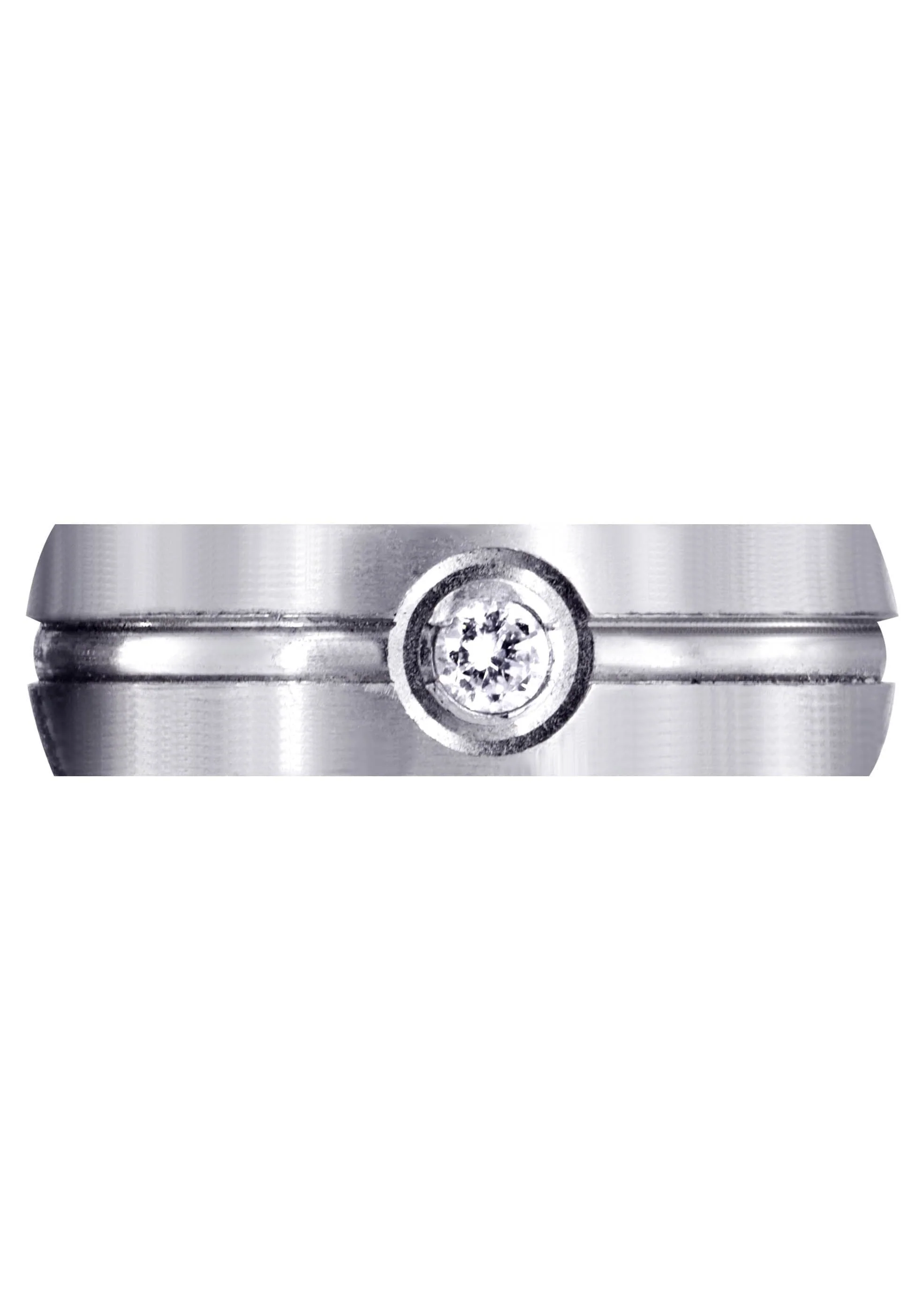Diamond Mens Wedding Band | 0.1 Carats | Satin Finish (Erik) - Image 2