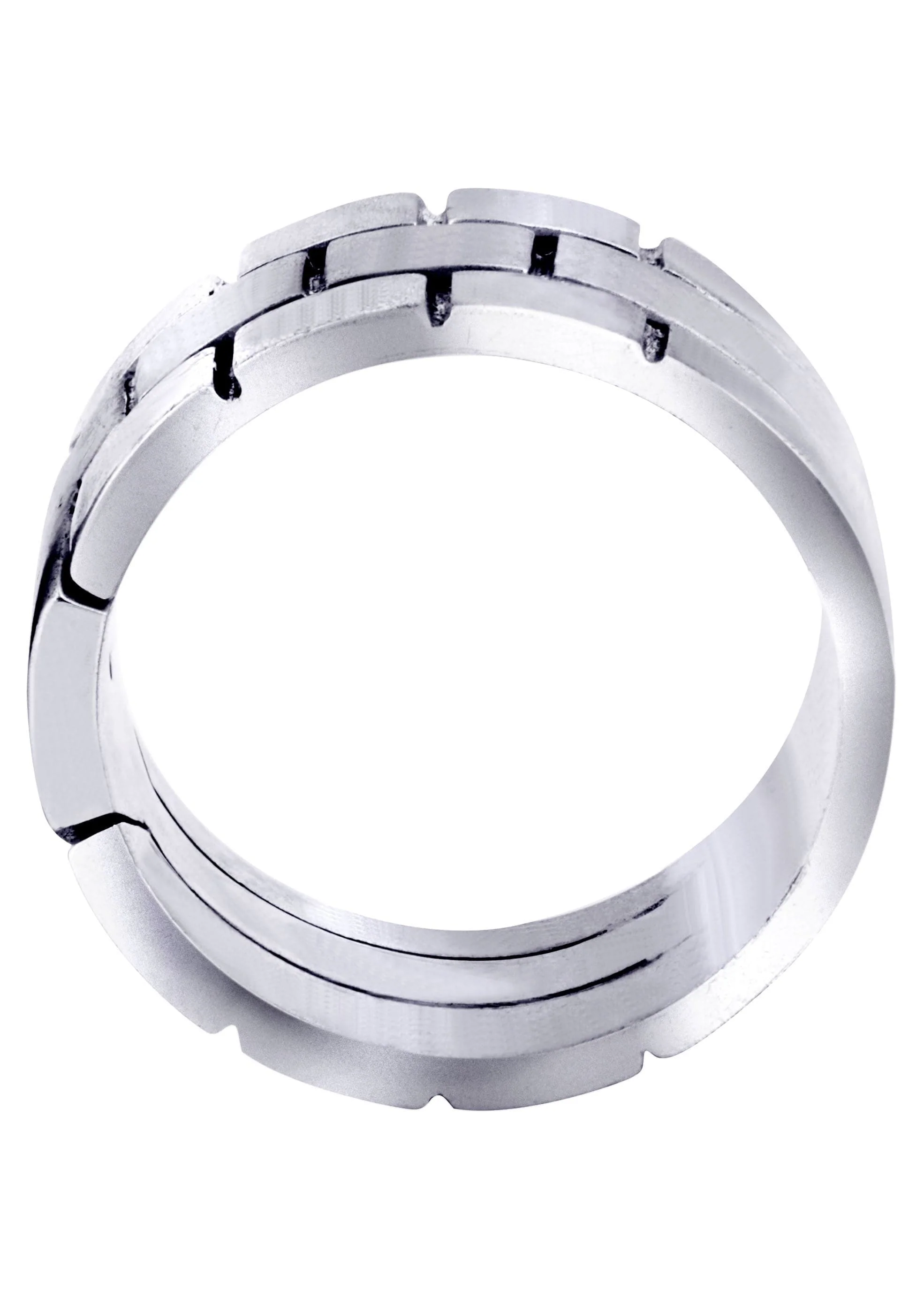 Diamond Mens Engagement Ring | 0.1 Carats | Satin Finish (Ellis) - Image 3