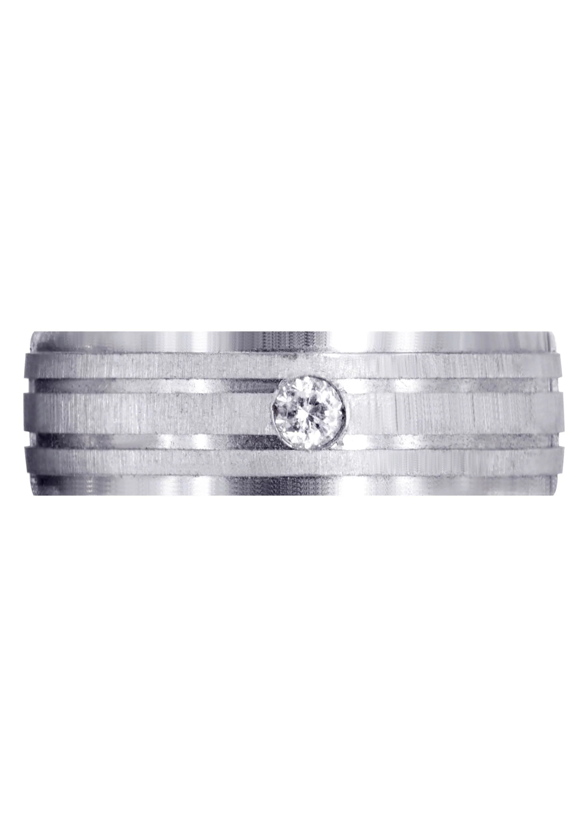 Diamond Mens Engagement Ring | 0.12 Carats | Cross Satin Finish (Kyler) - Image 2