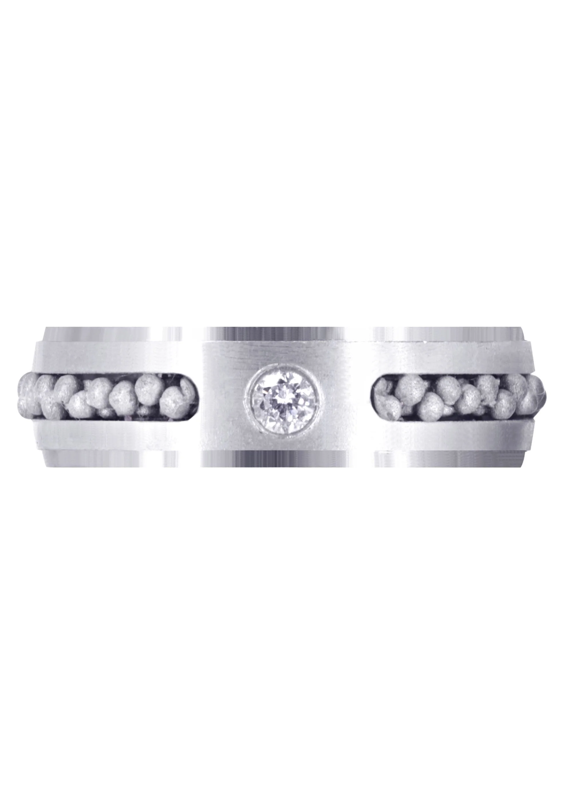 Diamond Mens Wedding Band | 0.12 Carats | Satin Finish (Leon) - Image 2