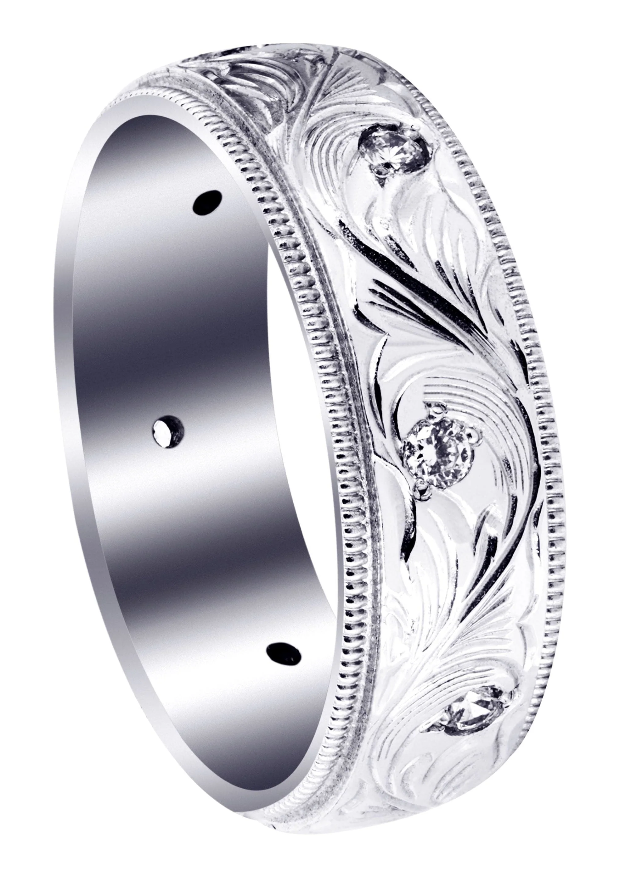 Diamond Mens Wedding Band | 0.16 Carats | High Polish Finish (Daxton)