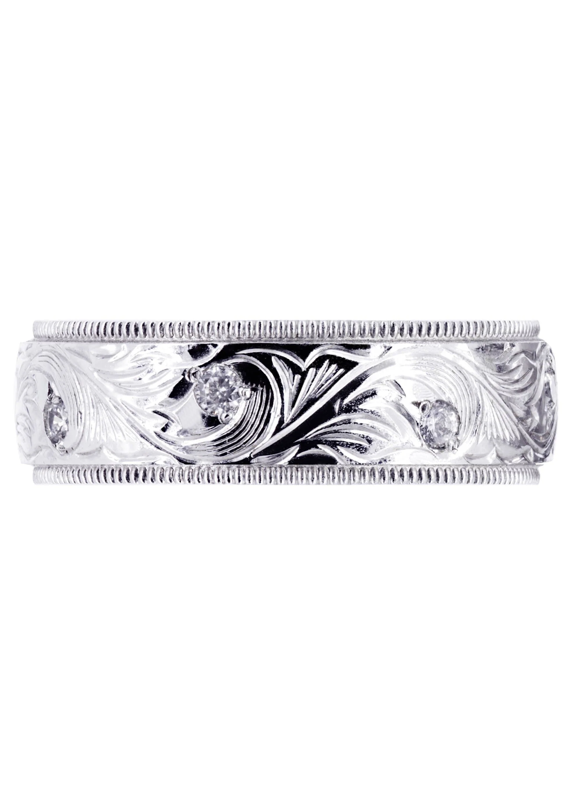 Diamond Mens Wedding Band | 0.16 Carats | High Polish Finish (Daxton) - Image 2