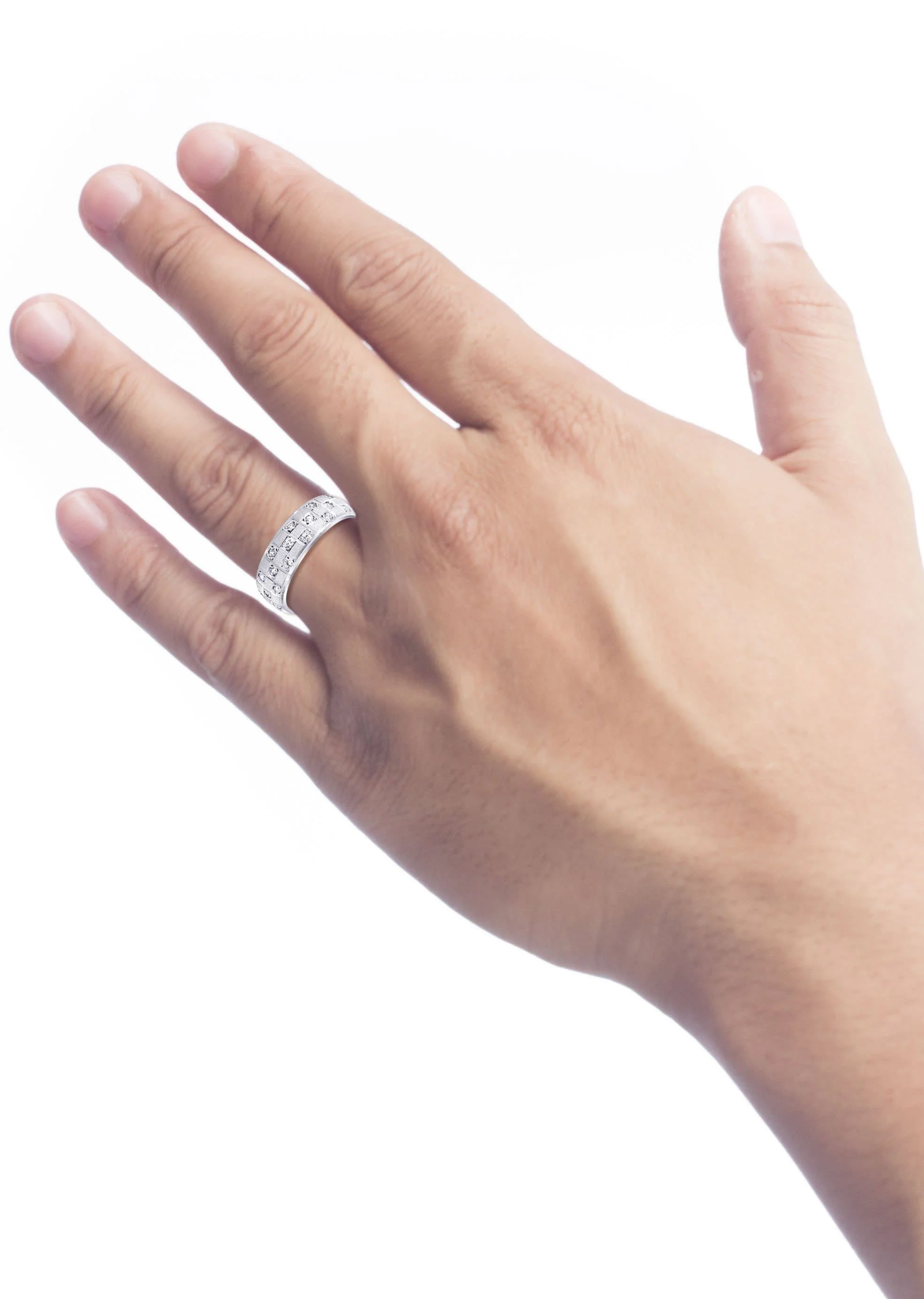 Diamond Mens Wedding Band | 0.17 Carats | Stone Finish (Prince) - Image 4