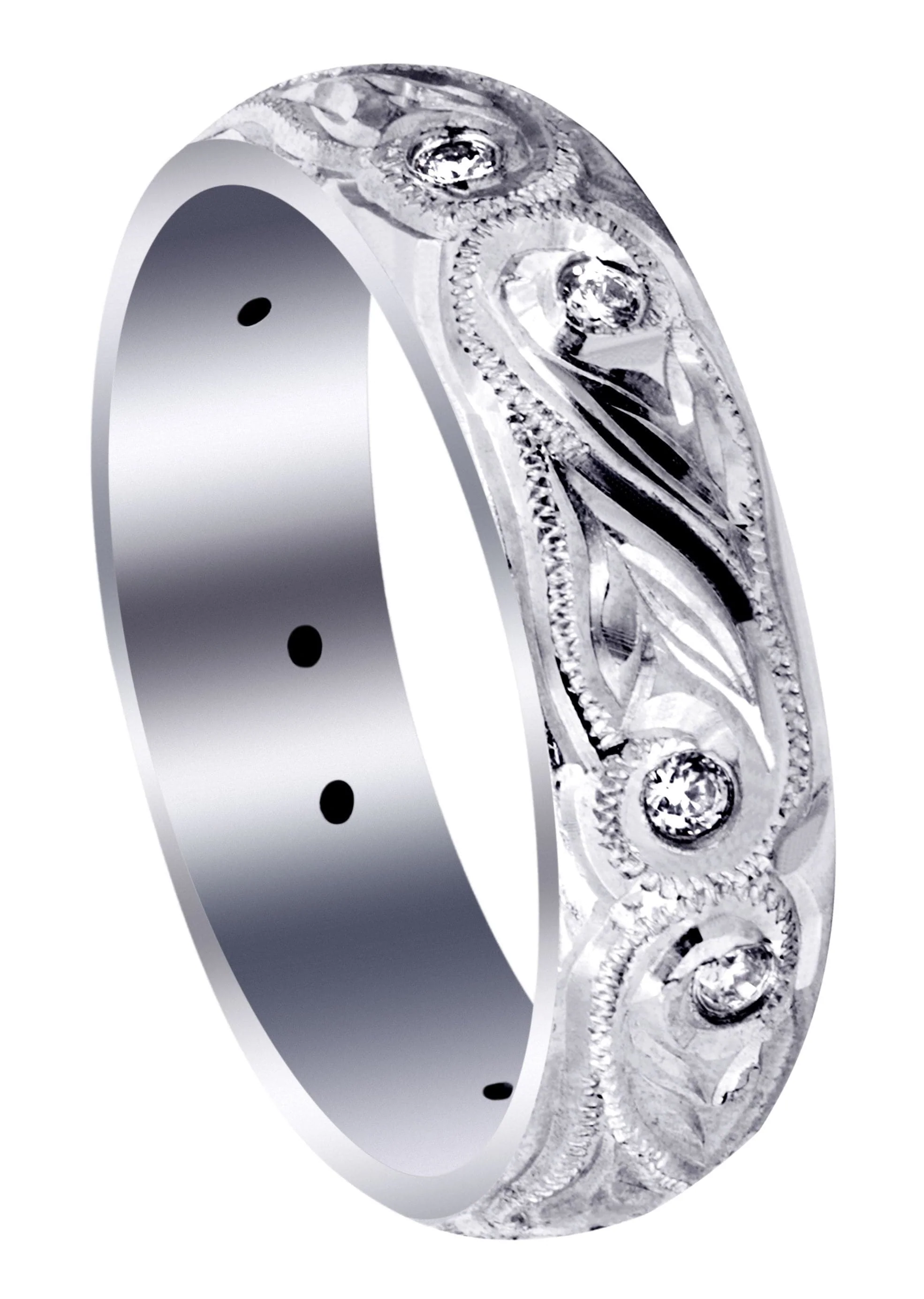 Diamond Mens Wedding Band | 0.2 Carats | High Polish Finish (Kash)