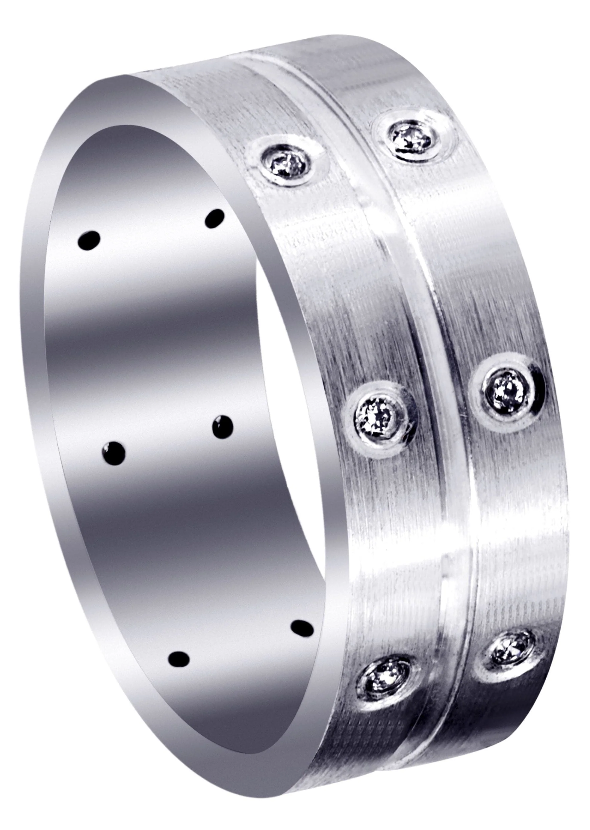 Diamond Mens Wedding Band | 0.24 Carats | High Polish Finish (Zaiden)