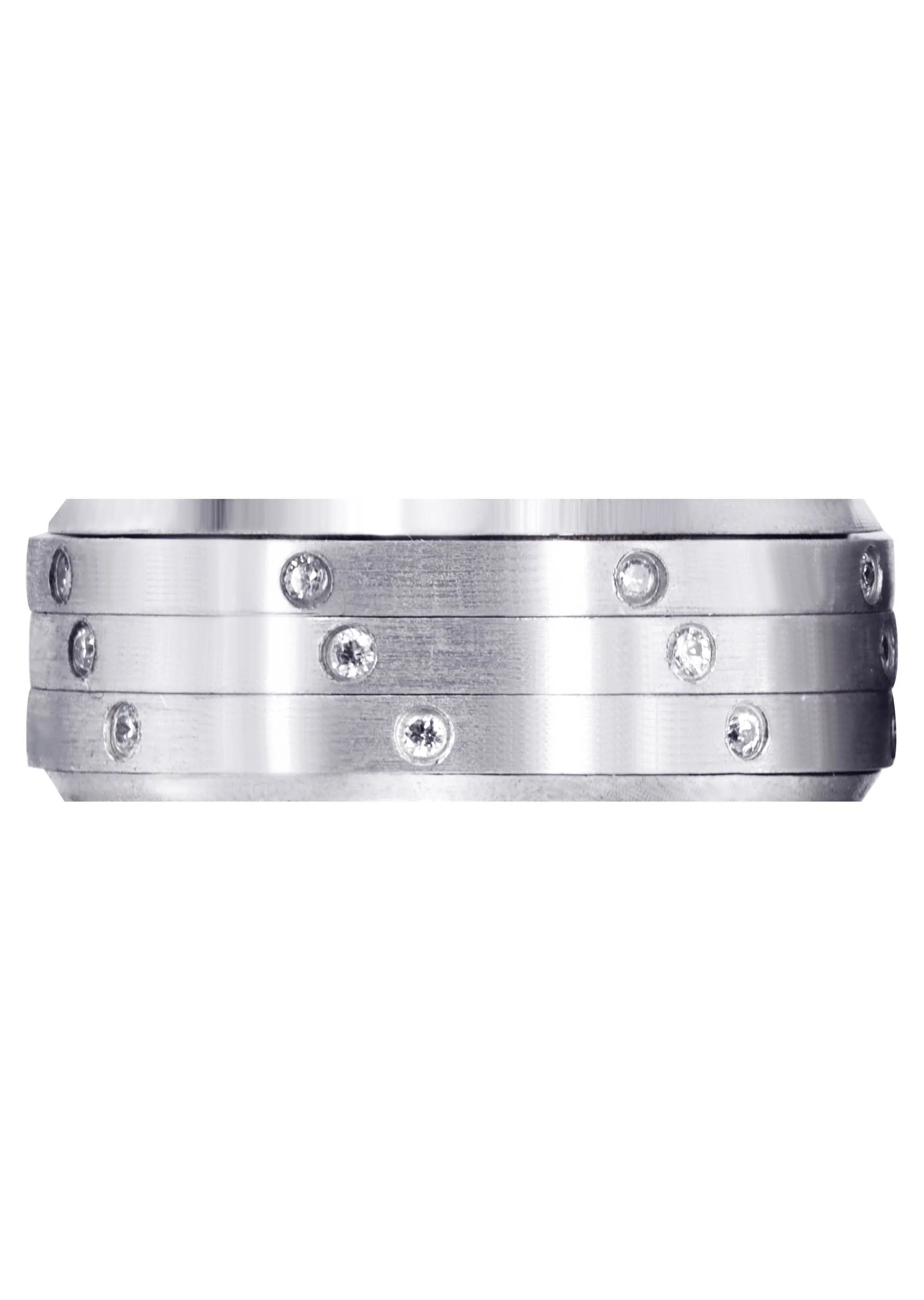 Diamond Mens Wedding Band | 0.24 Carats | Satin Finish (Roberto) - Image 2