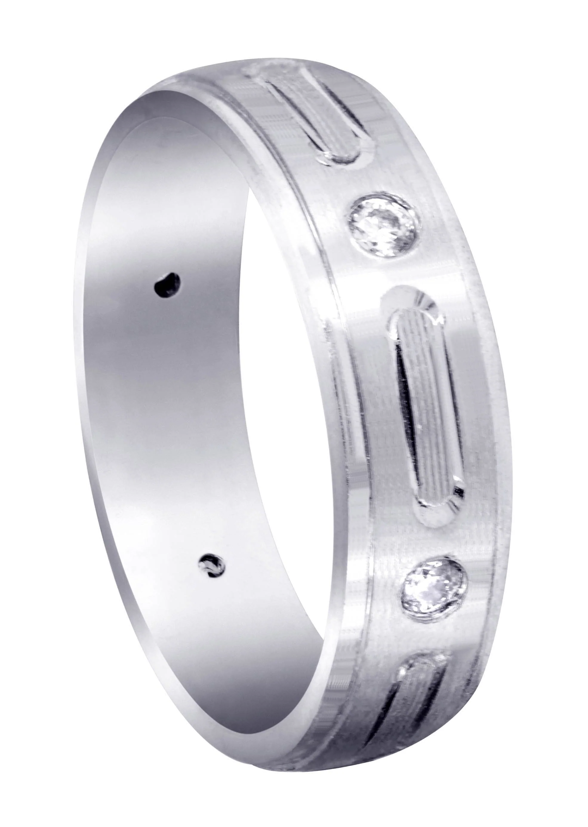 Diamond Mens Wedding Band | 0.24 Carats | Satin Finish (Garrett)