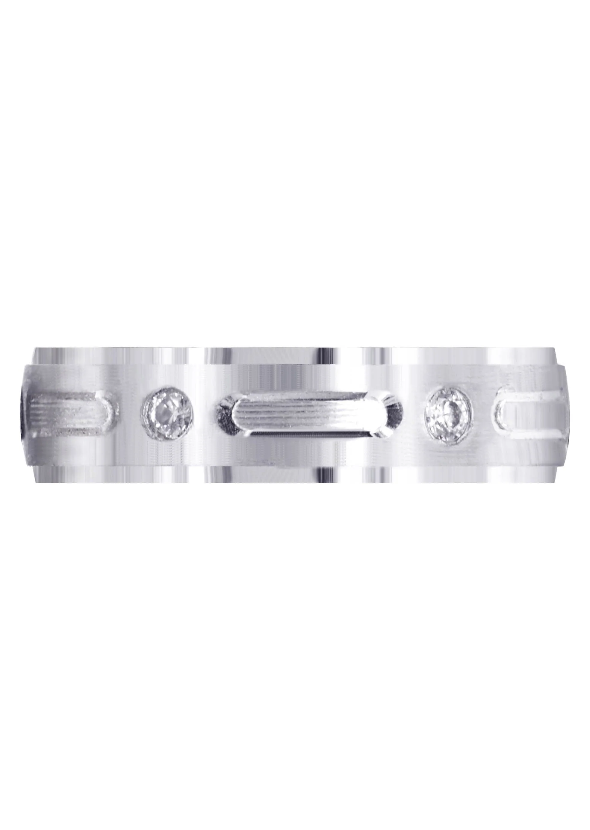 Diamond Mens Wedding Band | 0.24 Carats | Satin Finish (Garrett) - Image 2