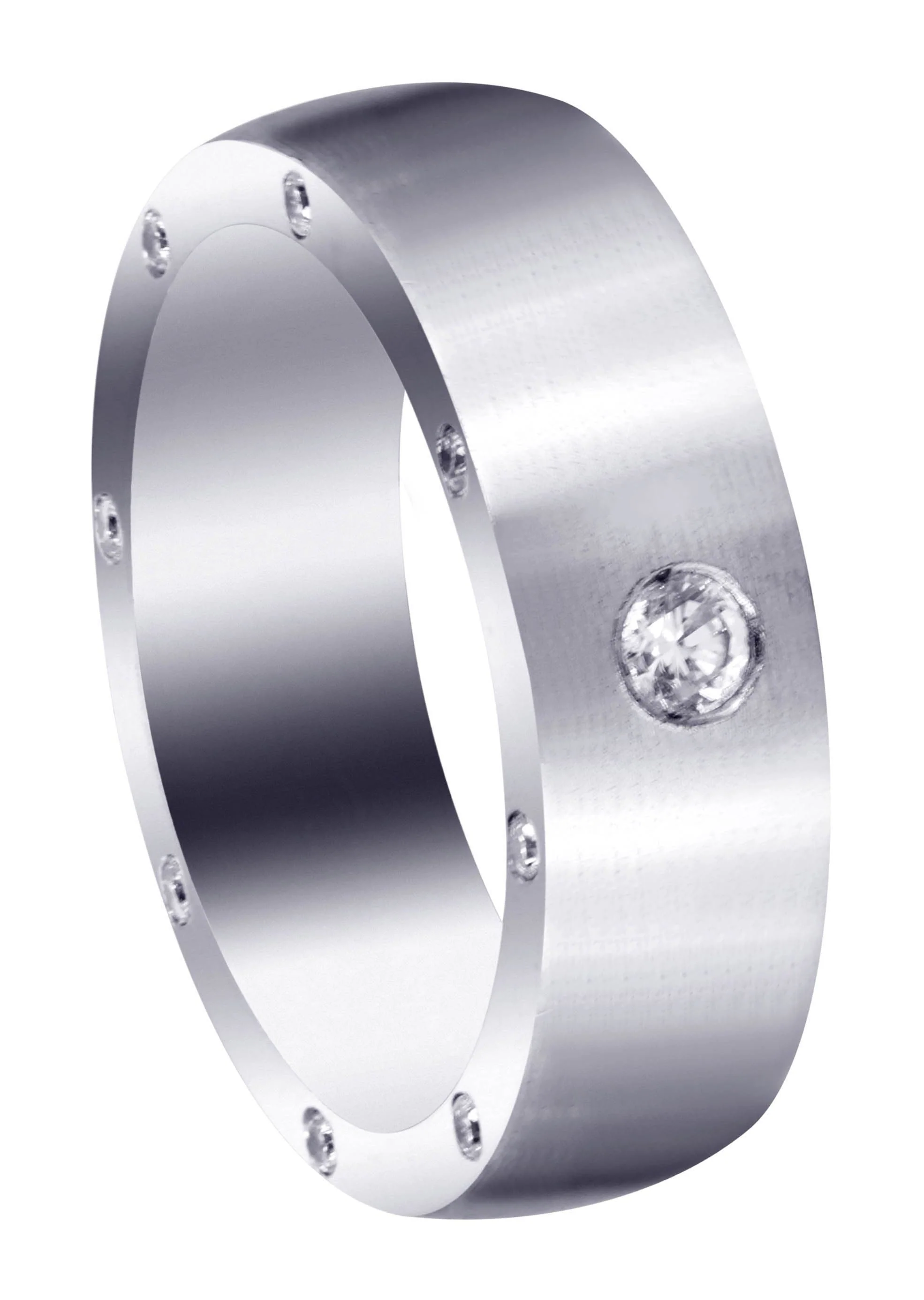 Diamond Mens Wedding Band | 0.26 Carats | Satin Finish (Trenton)